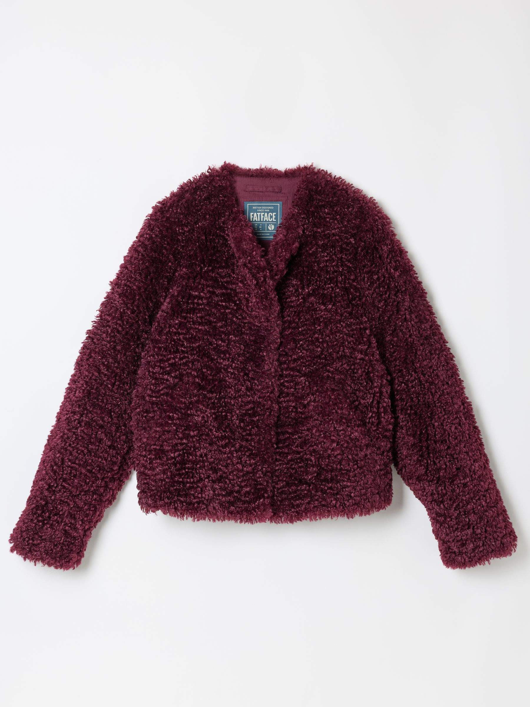 Amelia Plum Purple Fur Jacket - Image 4 of 5