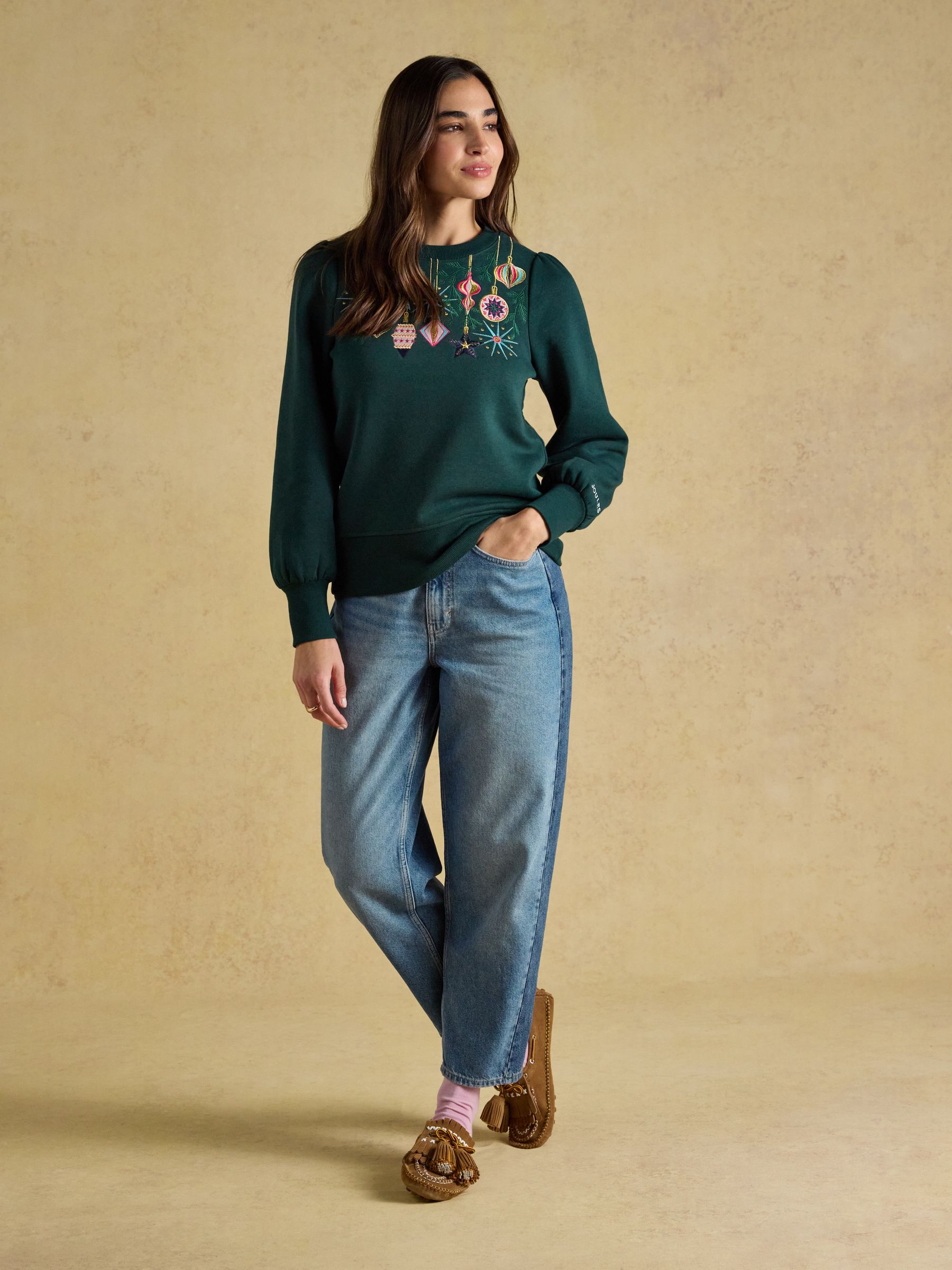 Green Christmas Baubles Crew Neck Sweatshirt - Image 5 of 9
