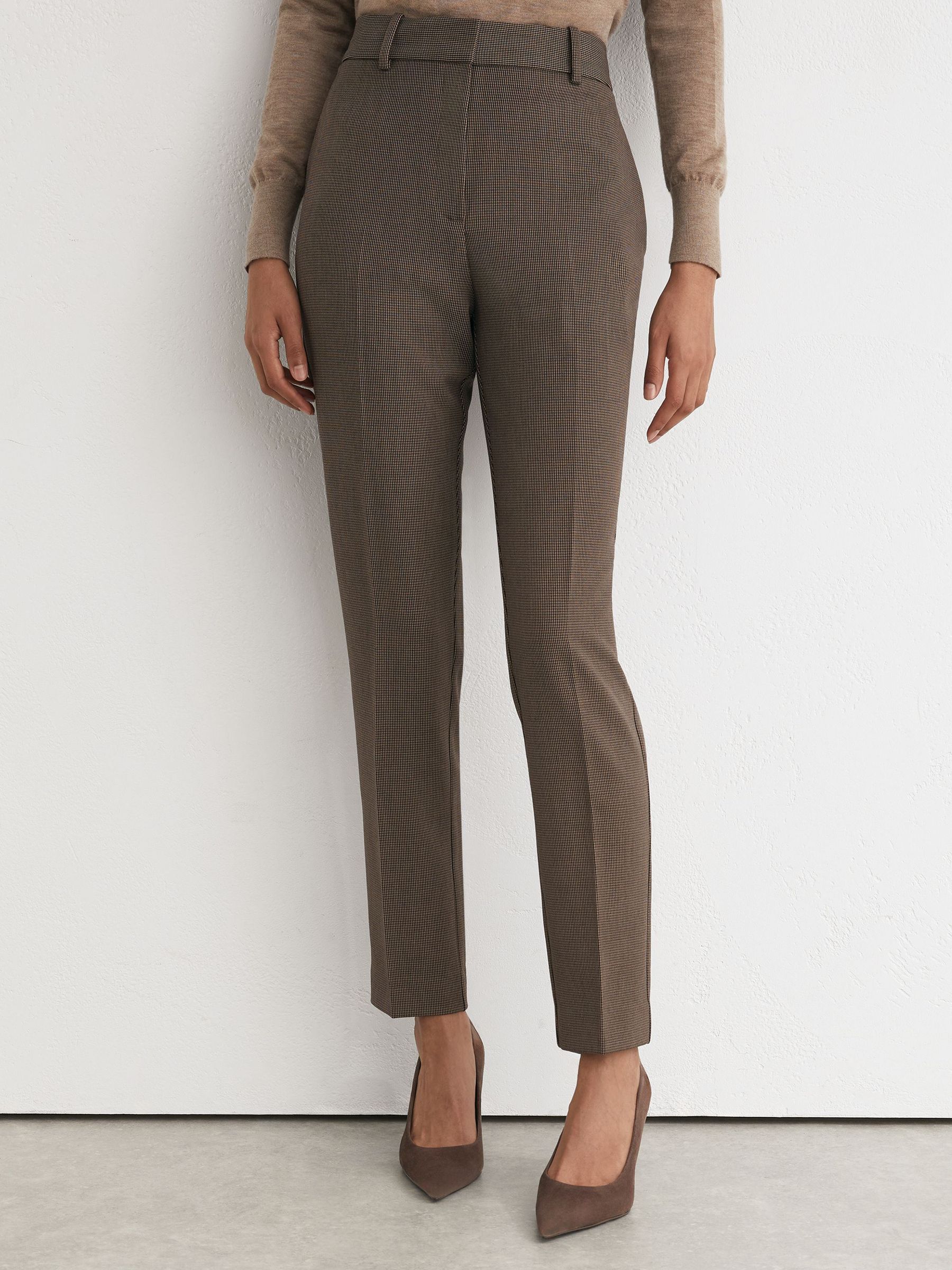 Petite Slim-Fit Suit Trousers in Black/Neutral - Εικόνα 3 από 7