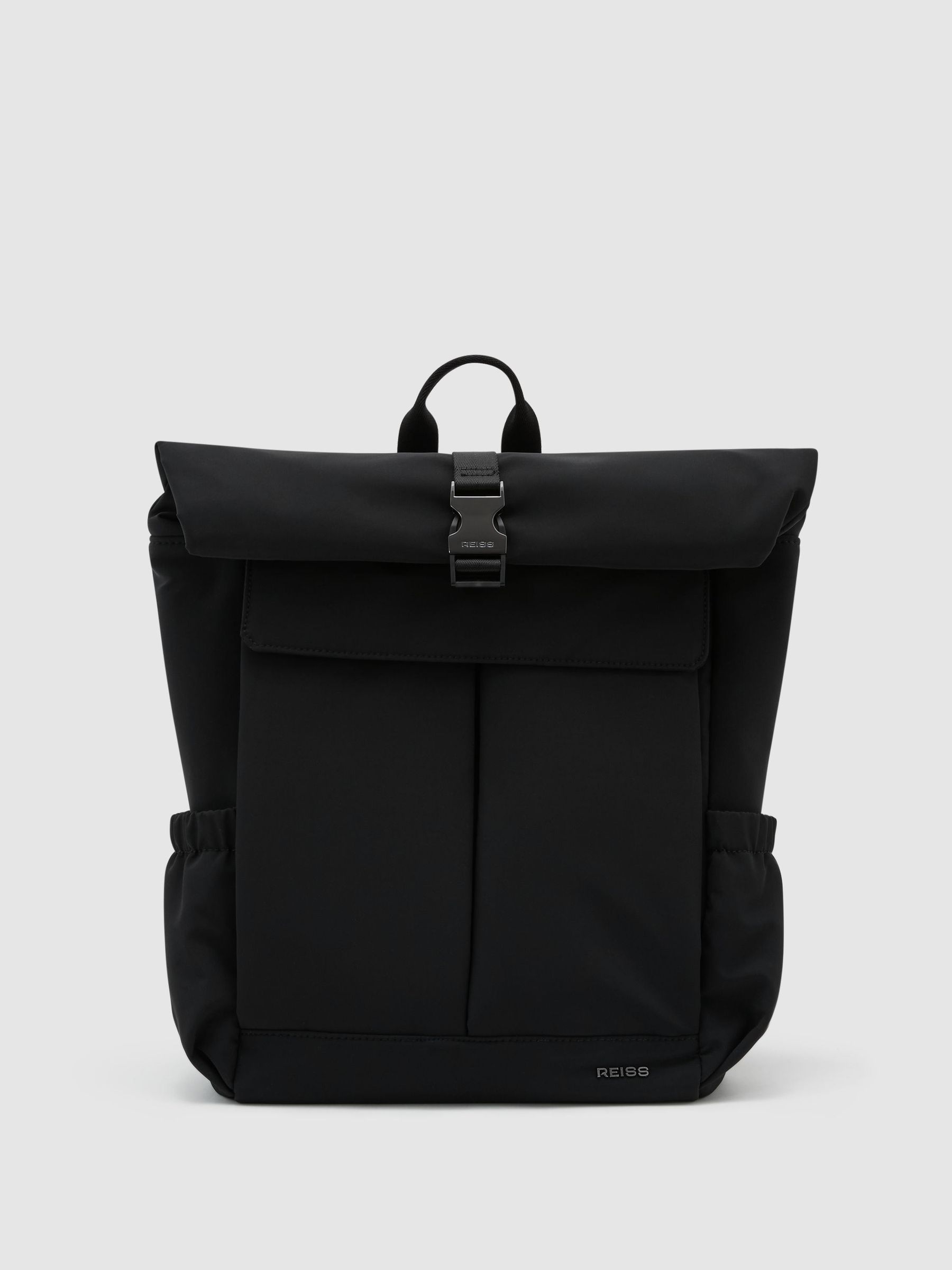 Technical Roll-Top Backpack in Black - Image 1 of 4