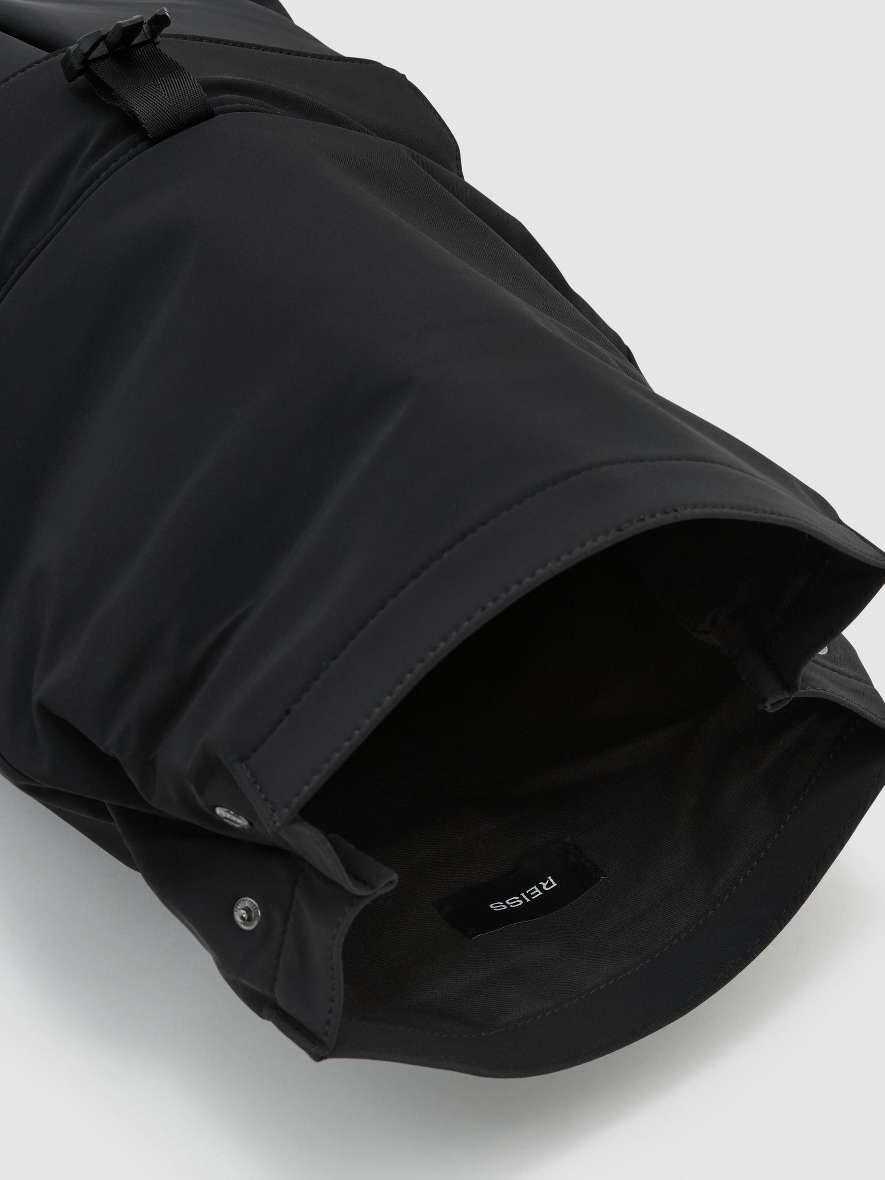 Technical Roll-Top Backpack in Black - Image 2 of 4 Technical Roll-Top Backpack in Black - Image 2 of 4