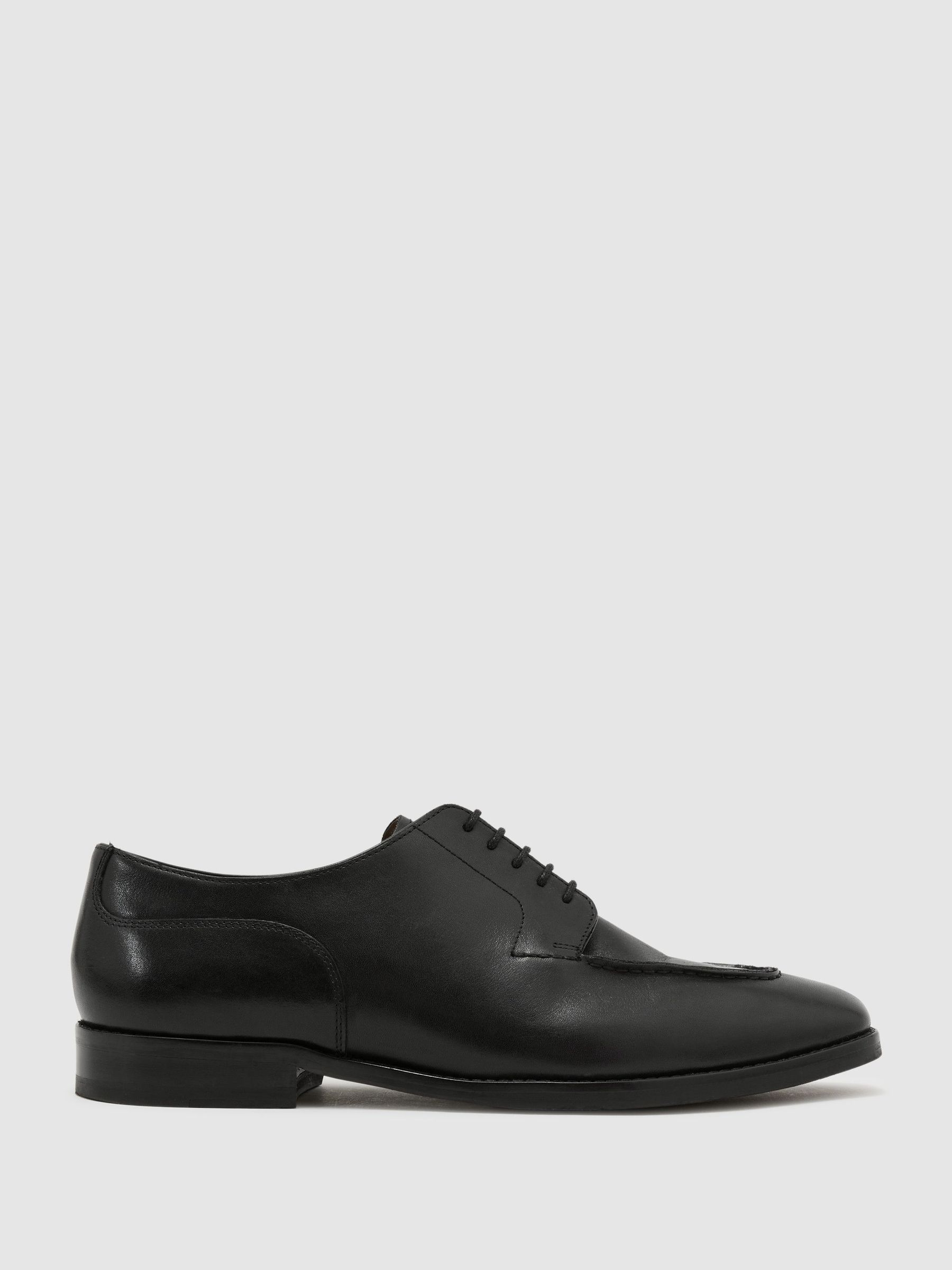 Leather Split-Toe Derby Shoes in Black - Image 2 of 6