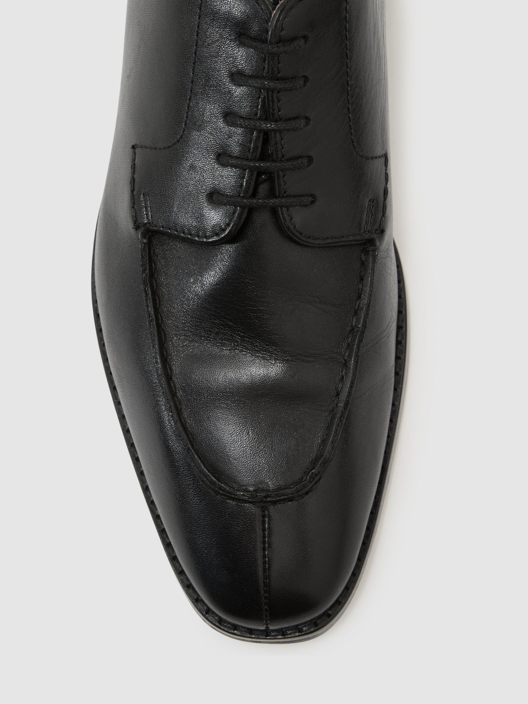 Leather Split-Toe Derby Shoes in Black - Image 6 of 6
