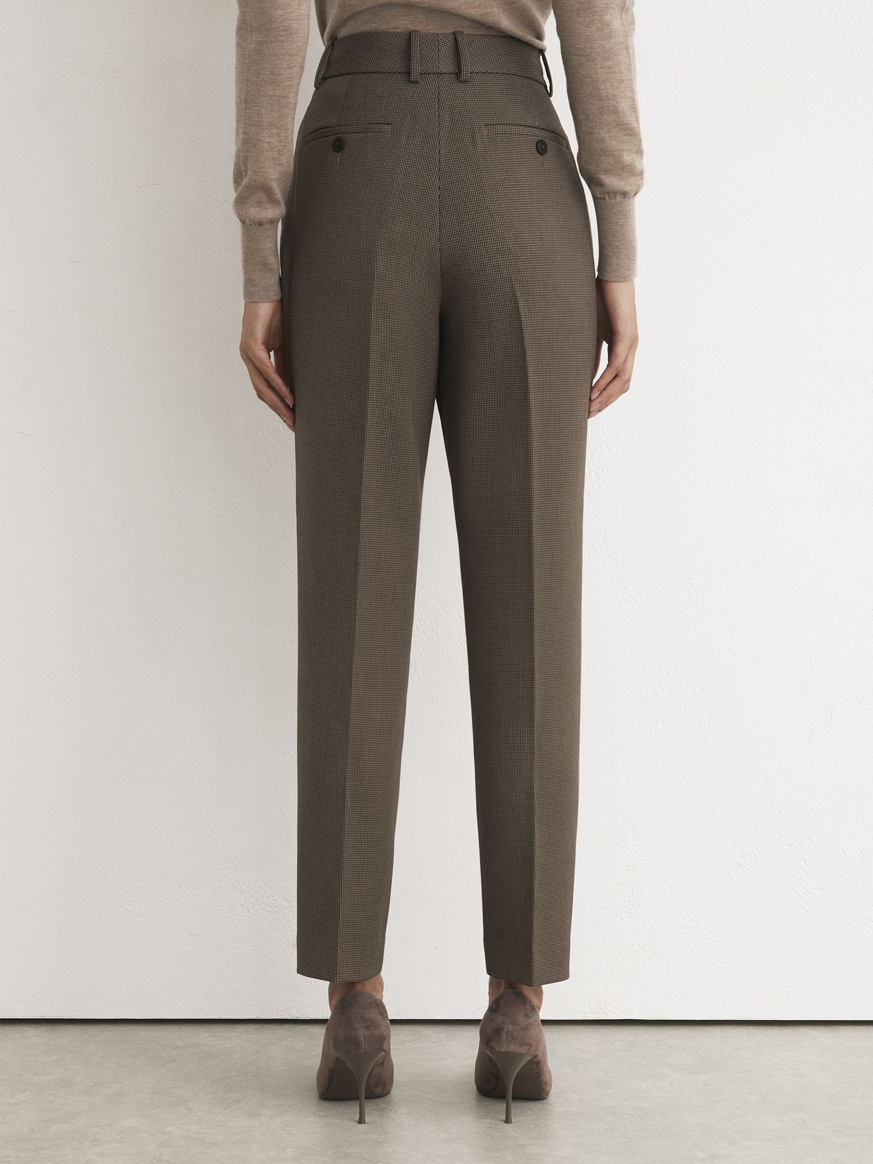 Puppytooth Slim-Fit Suit Trousers in Black/Neutral - Image 4 of 6