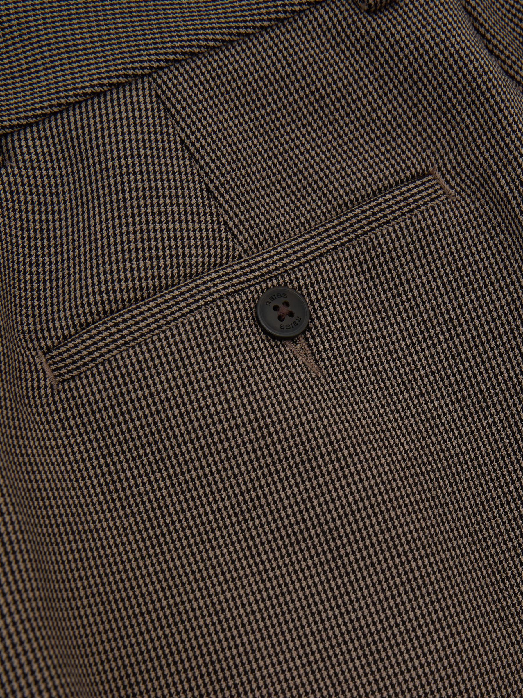 Puppytooth Slim-Fit Suit Trousers in Black/Neutral - Image 6 of 6