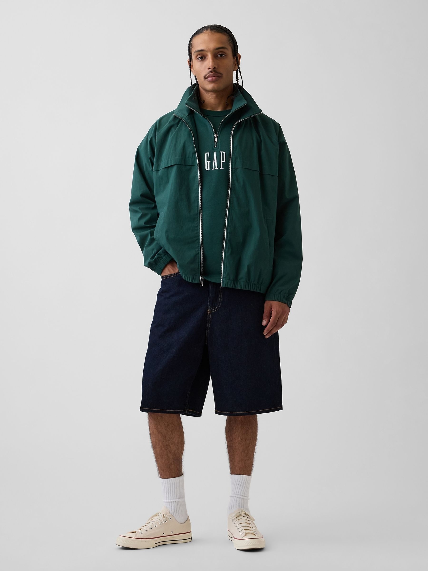 Green Oversized Track Jacket - Image 4 of 5