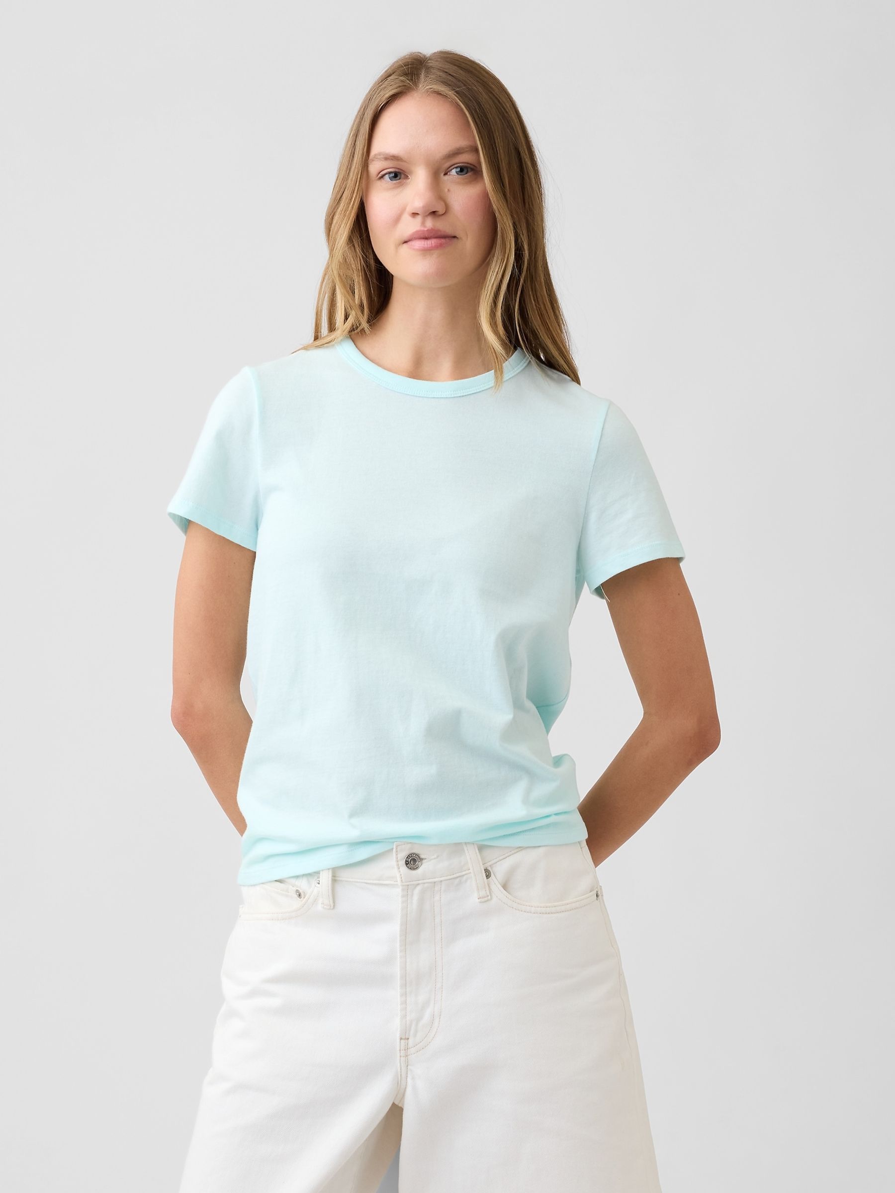 Light Blue Favourite Crew Neck Short Sleeve T-Shirt - Image 1 of 5
