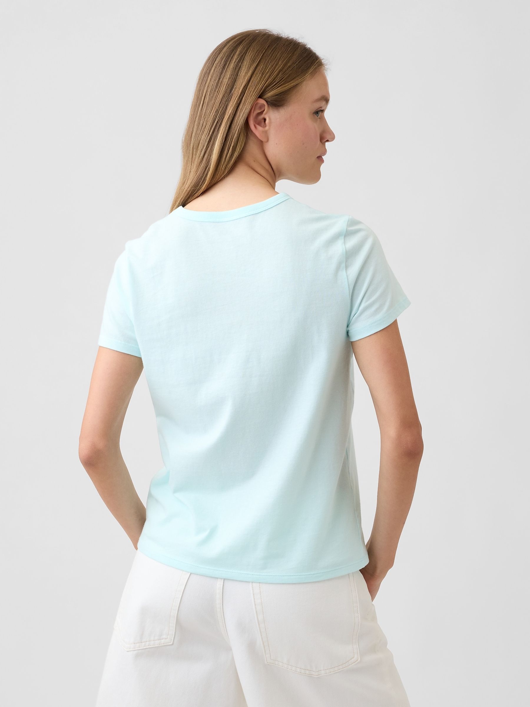 Light Blue Favourite Crew Neck Short Sleeve T-Shirt - Image 2 of 5