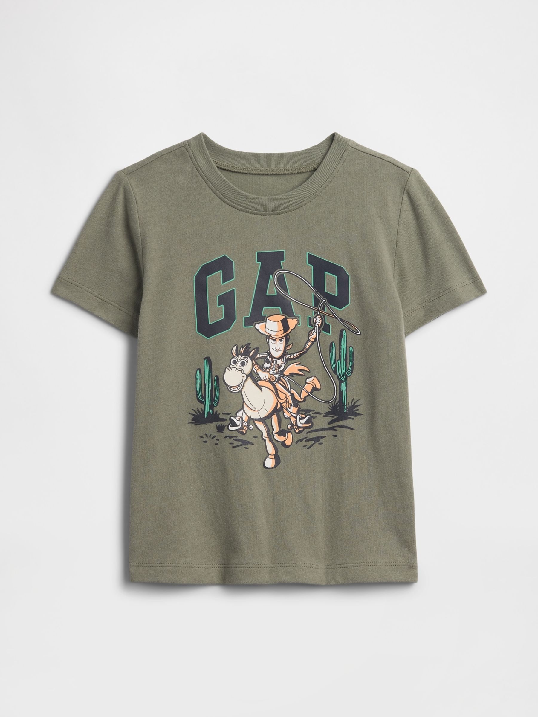 Khaki Green Disney Toy Story Logo Short Sleeve T-Shirt - Image 1 of 2