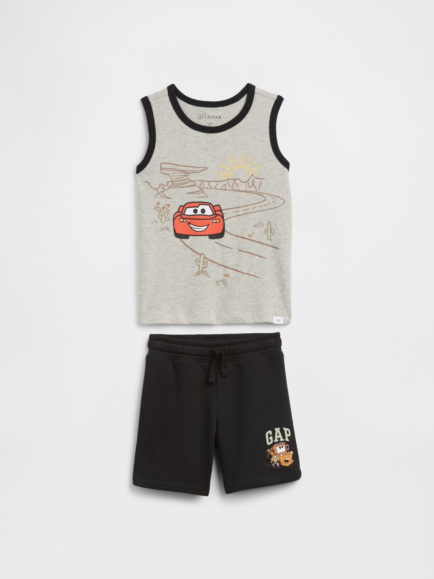 Black Lightning McQueen Two-Piece Tank Top Outfit Set - Image 1 of 3 Black Lightning McQueen Two-Piece Tank Top Outfit Set - Image 1 of 3