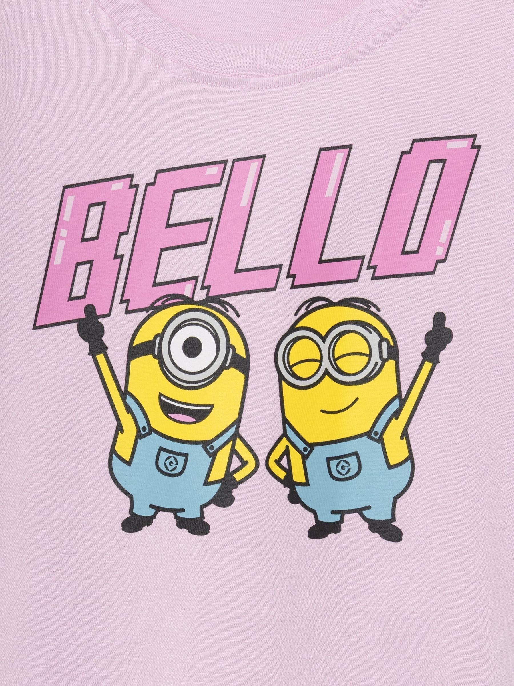 Pink Minions Graphic Short Sleeve T-Shirt - Image 4 of 4