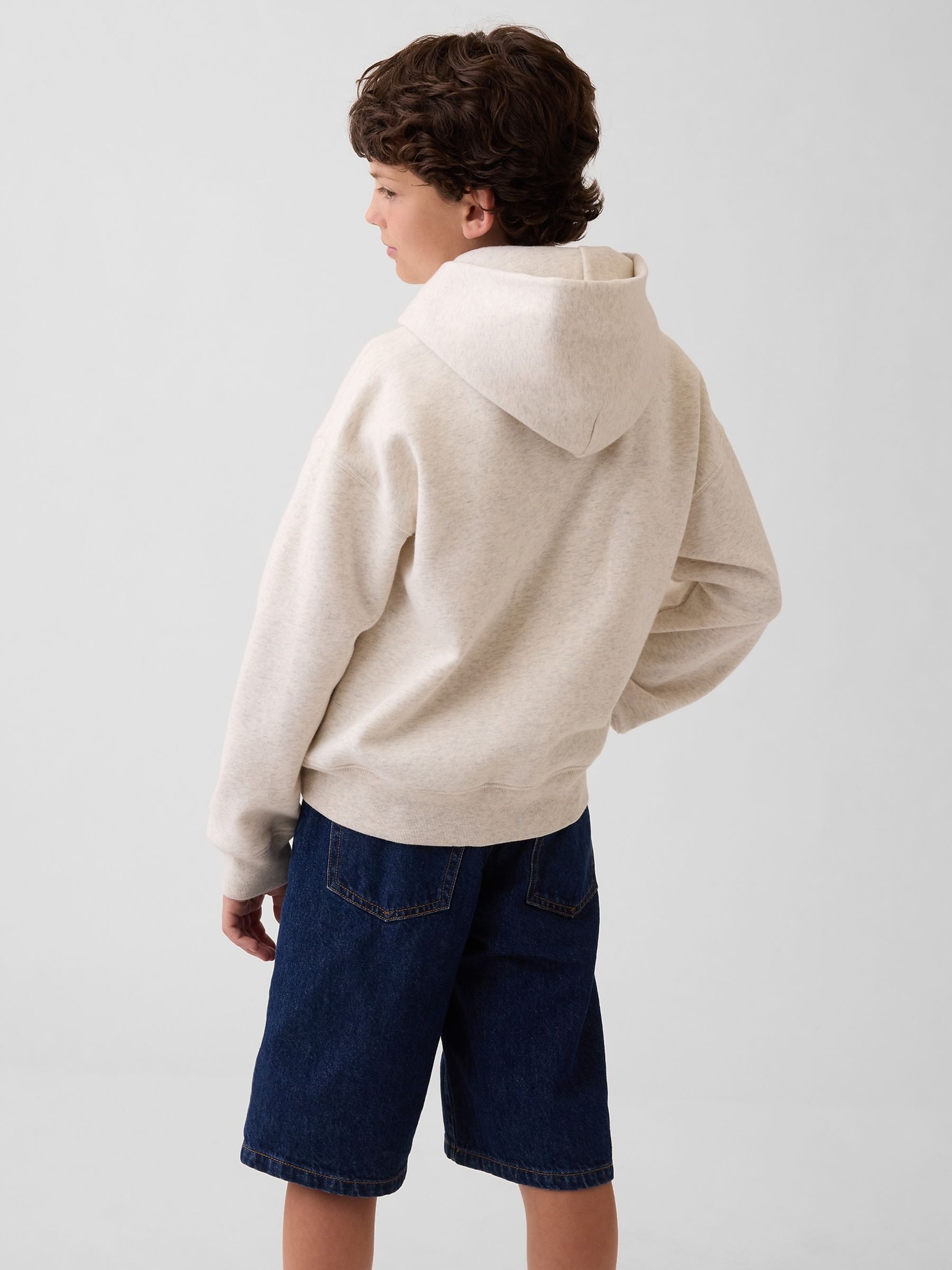 Beige VintageSoft Relaxed Brannan Bear Logo Hoodie - Image 2 of 4
