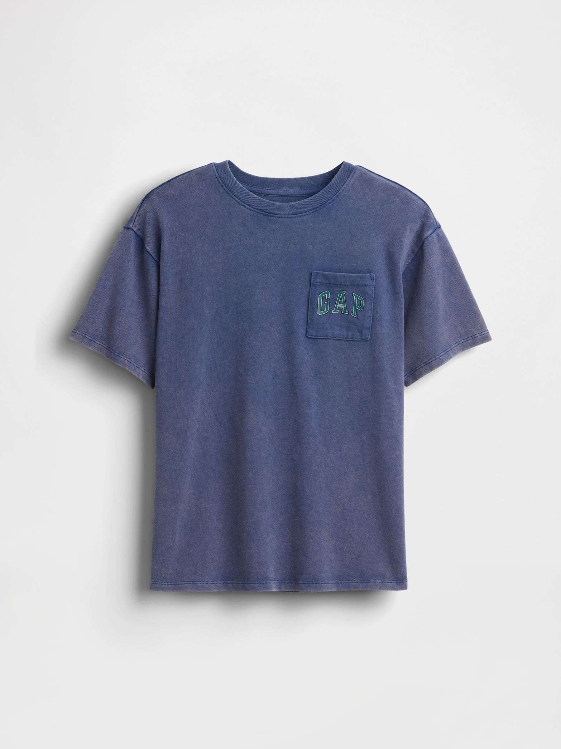Washed Blue Brannan Bear Relaxed Heavyweigth Logo Short Sleeve T-Shirt - Image 2 of 3