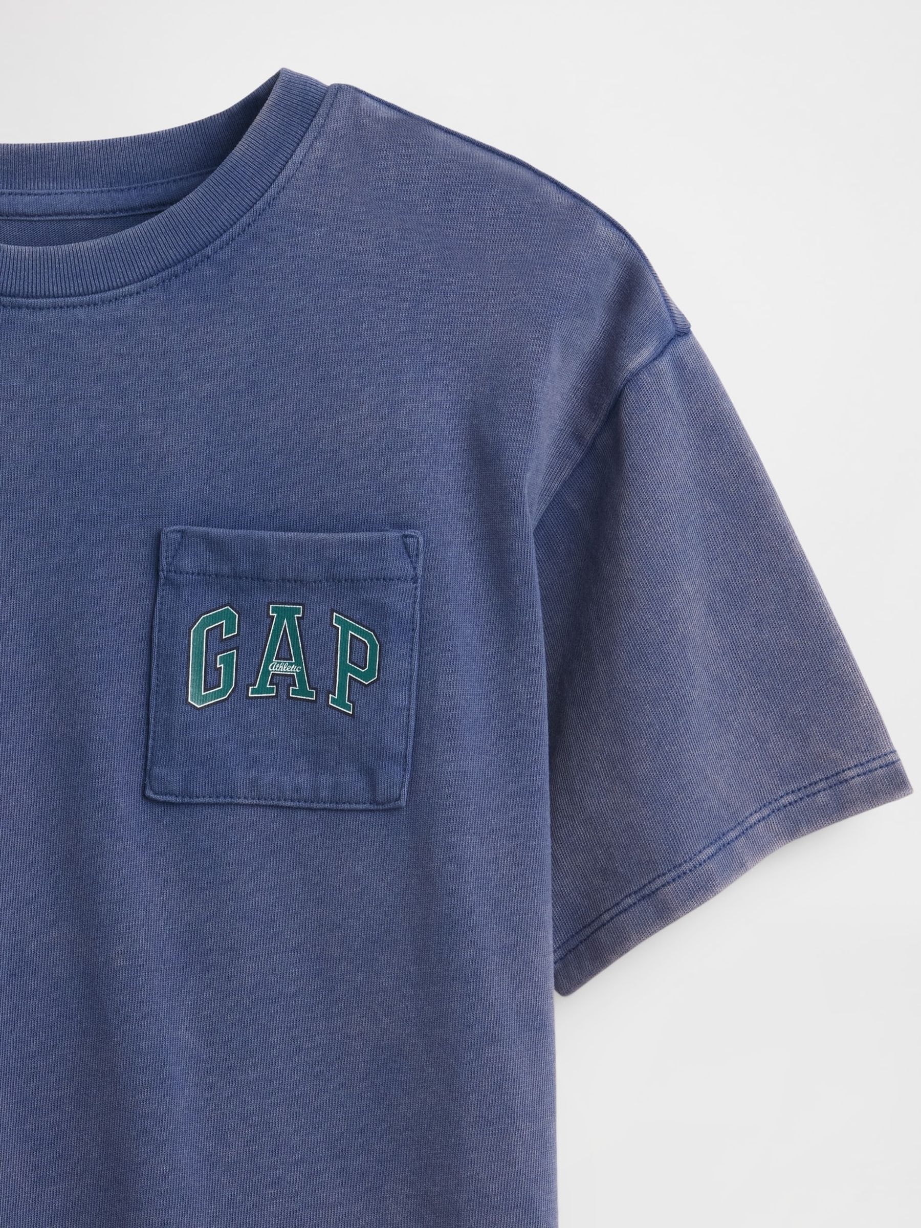 Washed Blue Brannan Bear Relaxed Heavyweigth Logo Short Sleeve T-Shirt - Image 3 of 3