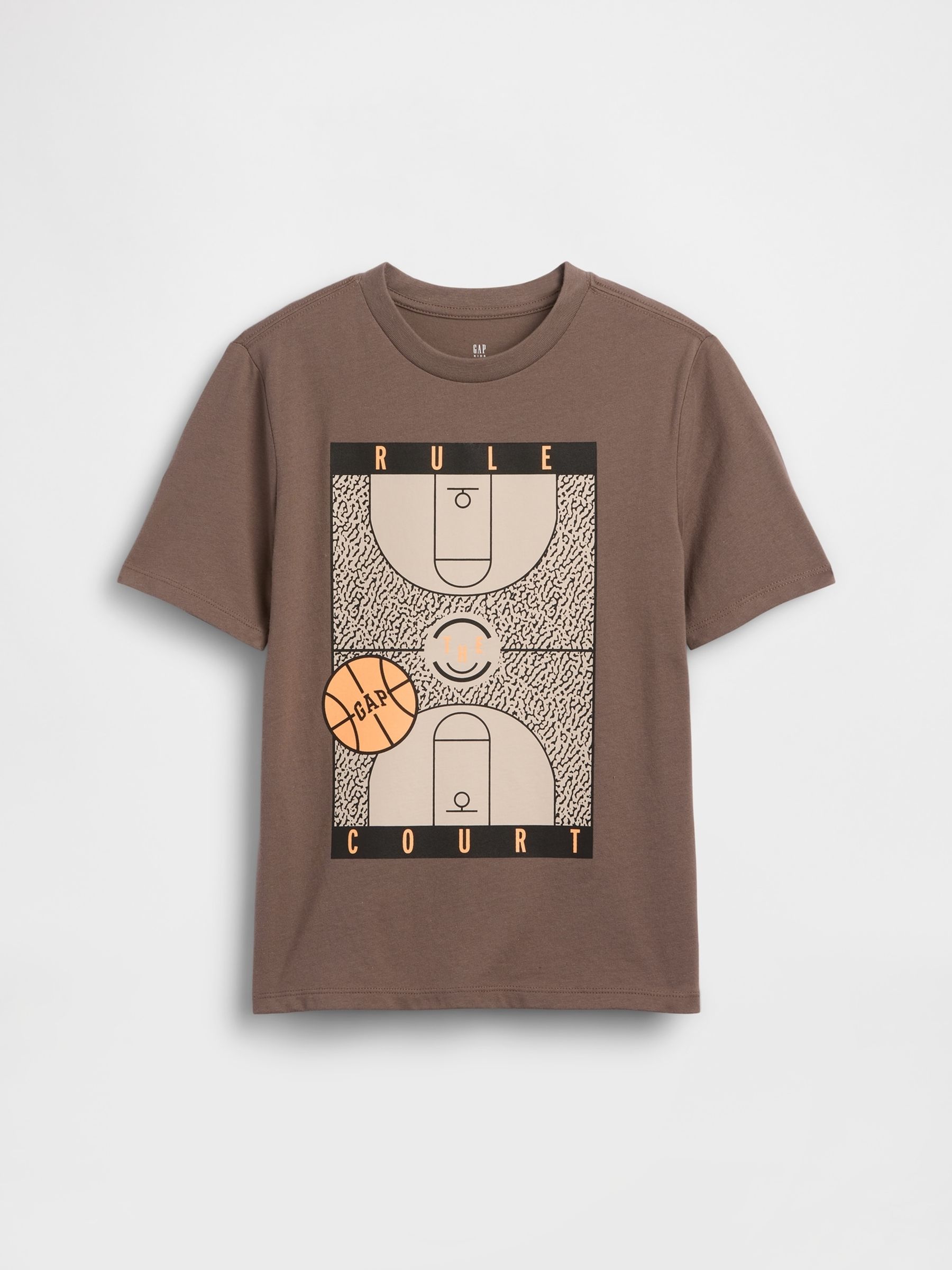 Brown Basketball Graphic T-Shirt - Image 1 of 3