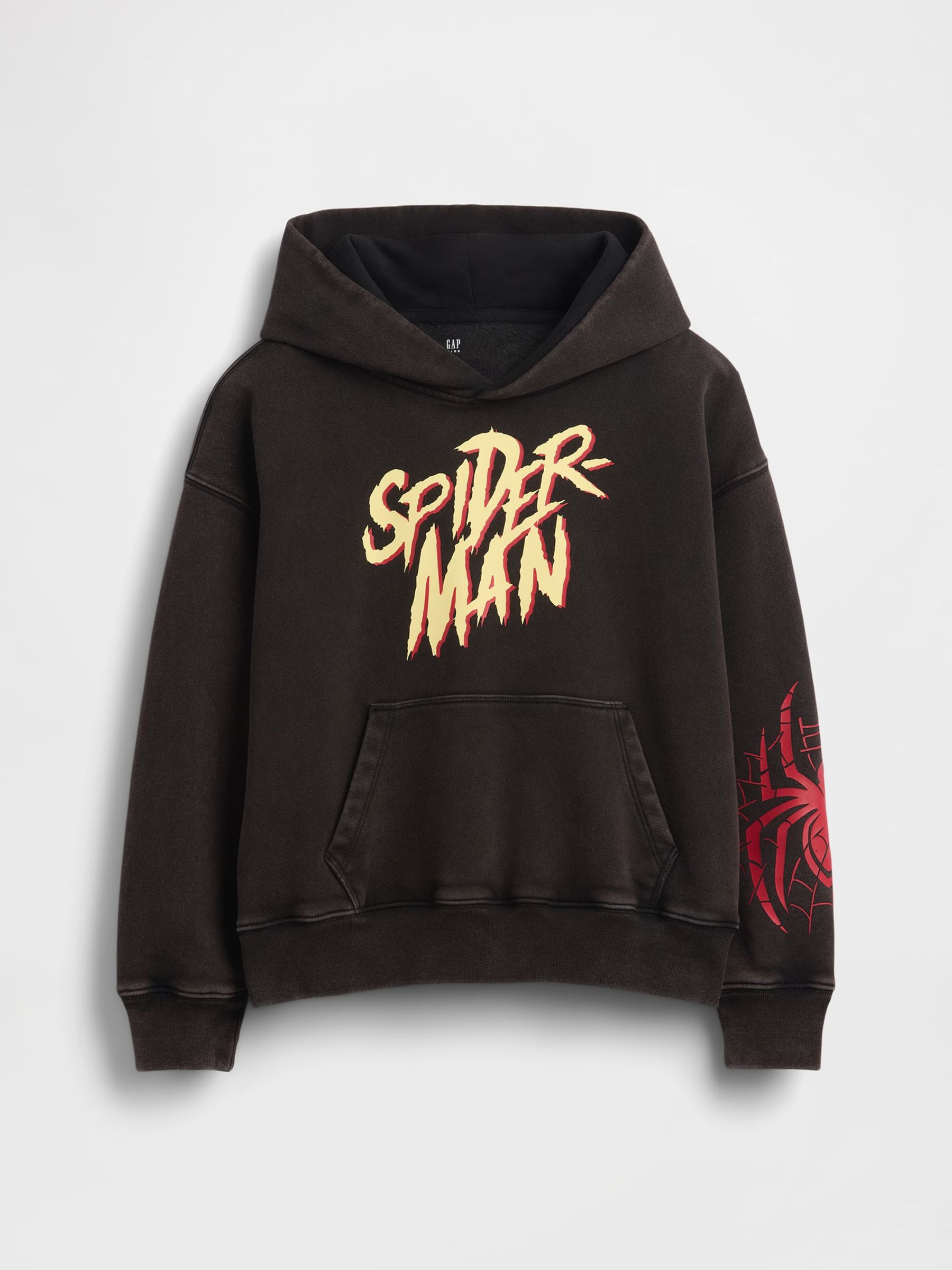 Black Marvel VintageSoft Spider-Man Relaxed Hoodie - Image 4 of 4 Black Marvel VintageSoft Spider-Man Relaxed Hoodie - Image 4 of 4