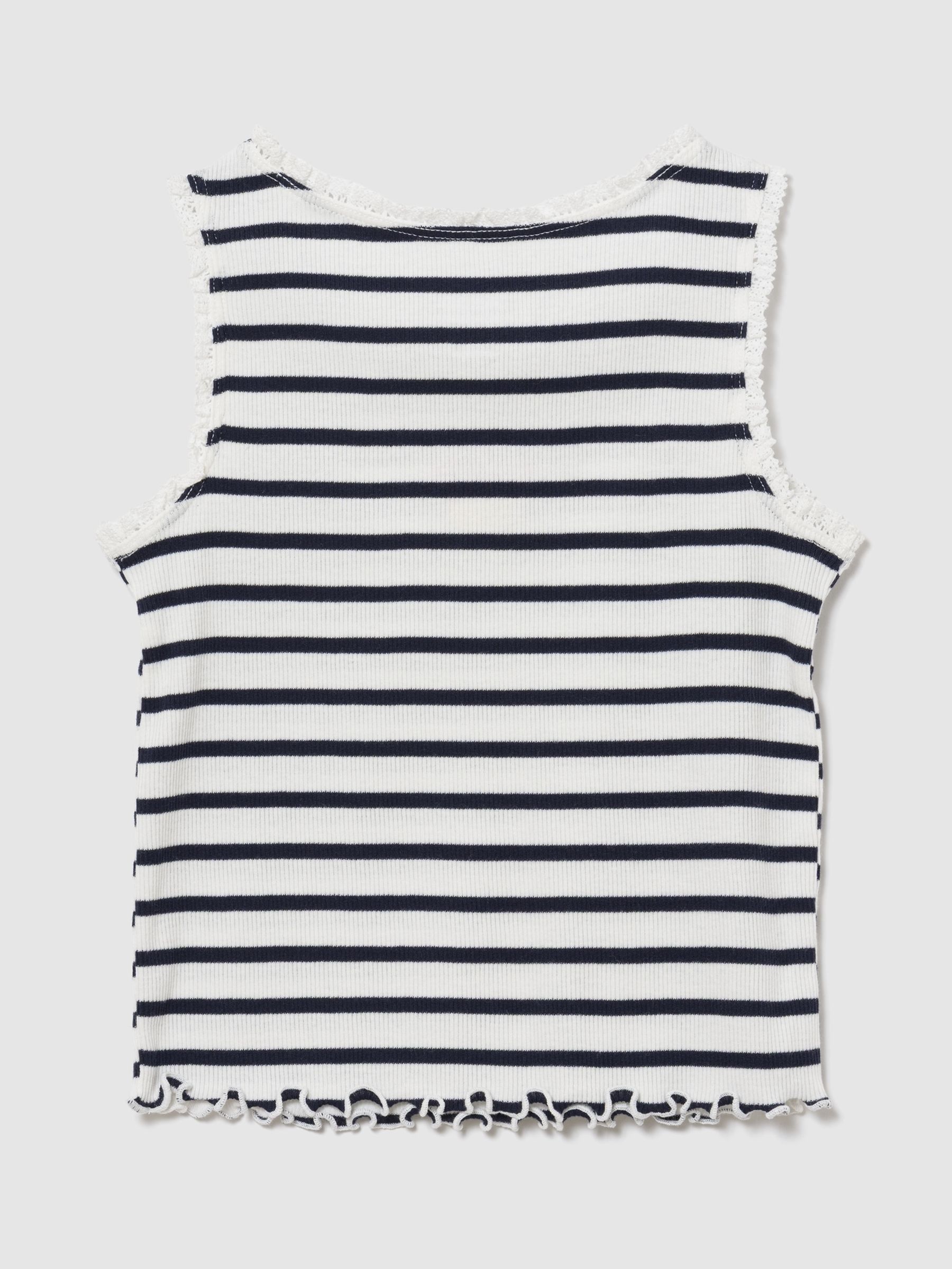 Black Stripe Graphic Logo Rib Vest - Image 2 of 3