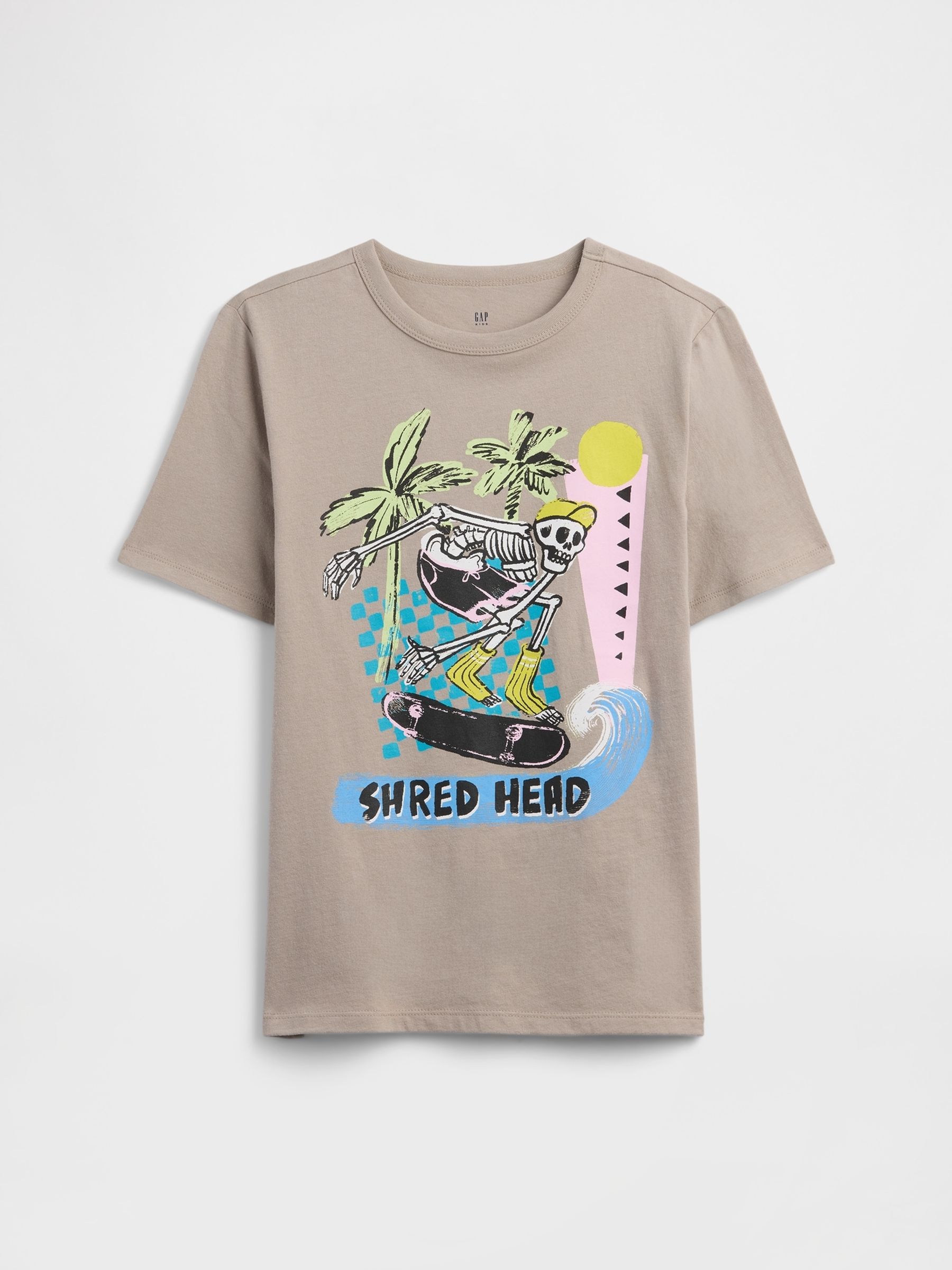 Brown Skating Graphic Short Sleeve T-Shirt - Image 1 of 3