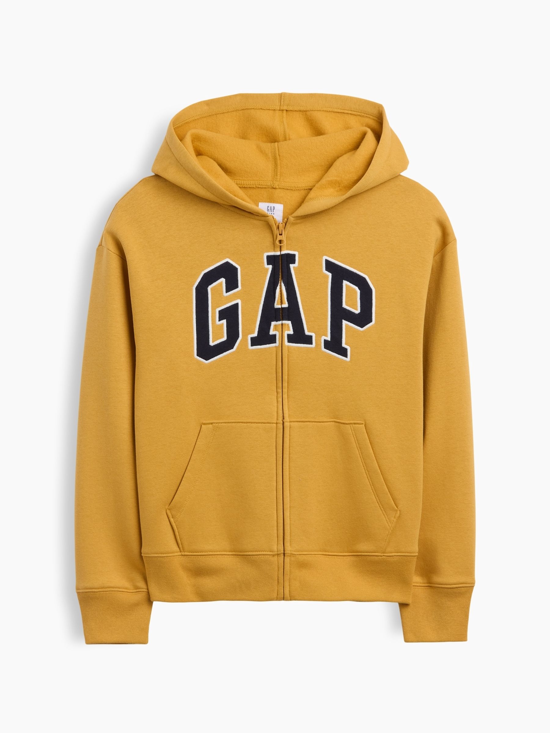 Yellow Relaxed Logo Zip-Up Hoodie - Image 1 of 3