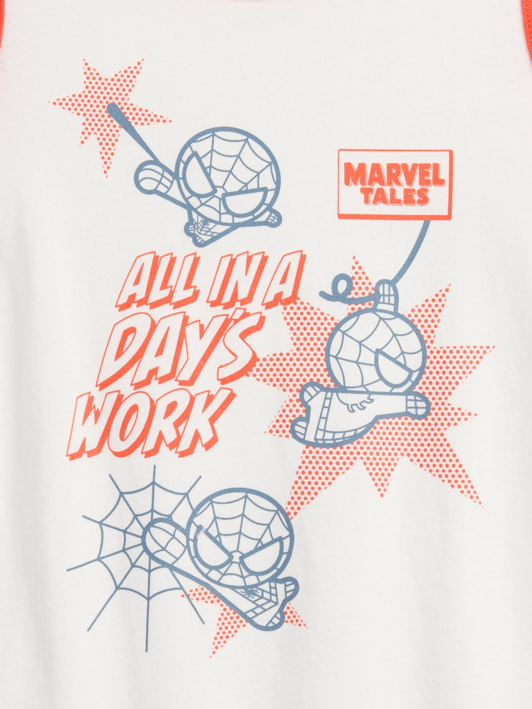 Orange Spider-Man Two-Piece Tank Top Outfit Set - Image 3 of 3 Orange Spider-Man Two-Piece Tank Top Outfit Set - Image 3 of 3