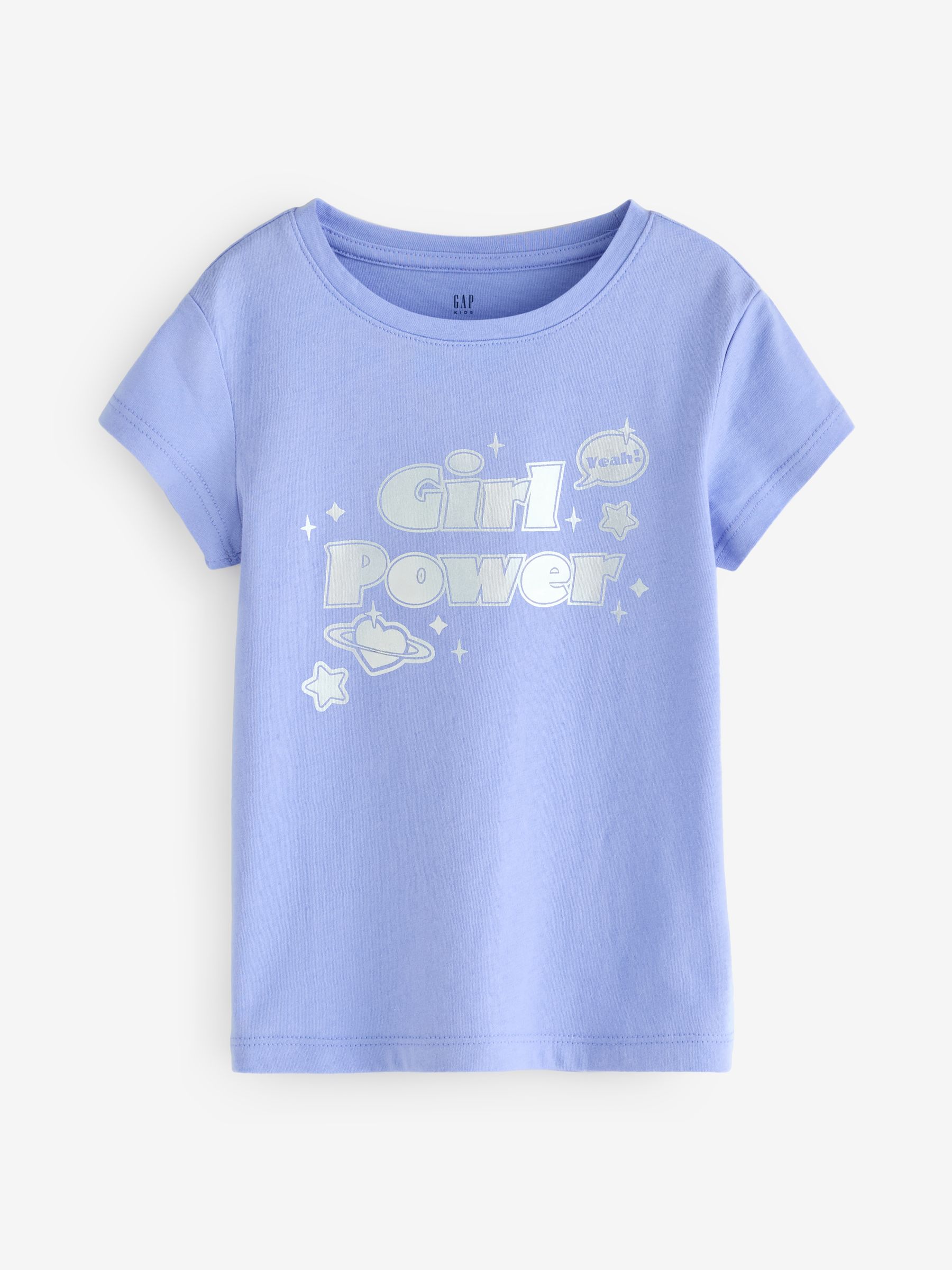 Light Indigo Graphic Short Sleeve T-Shirt - Image 1 of 4
