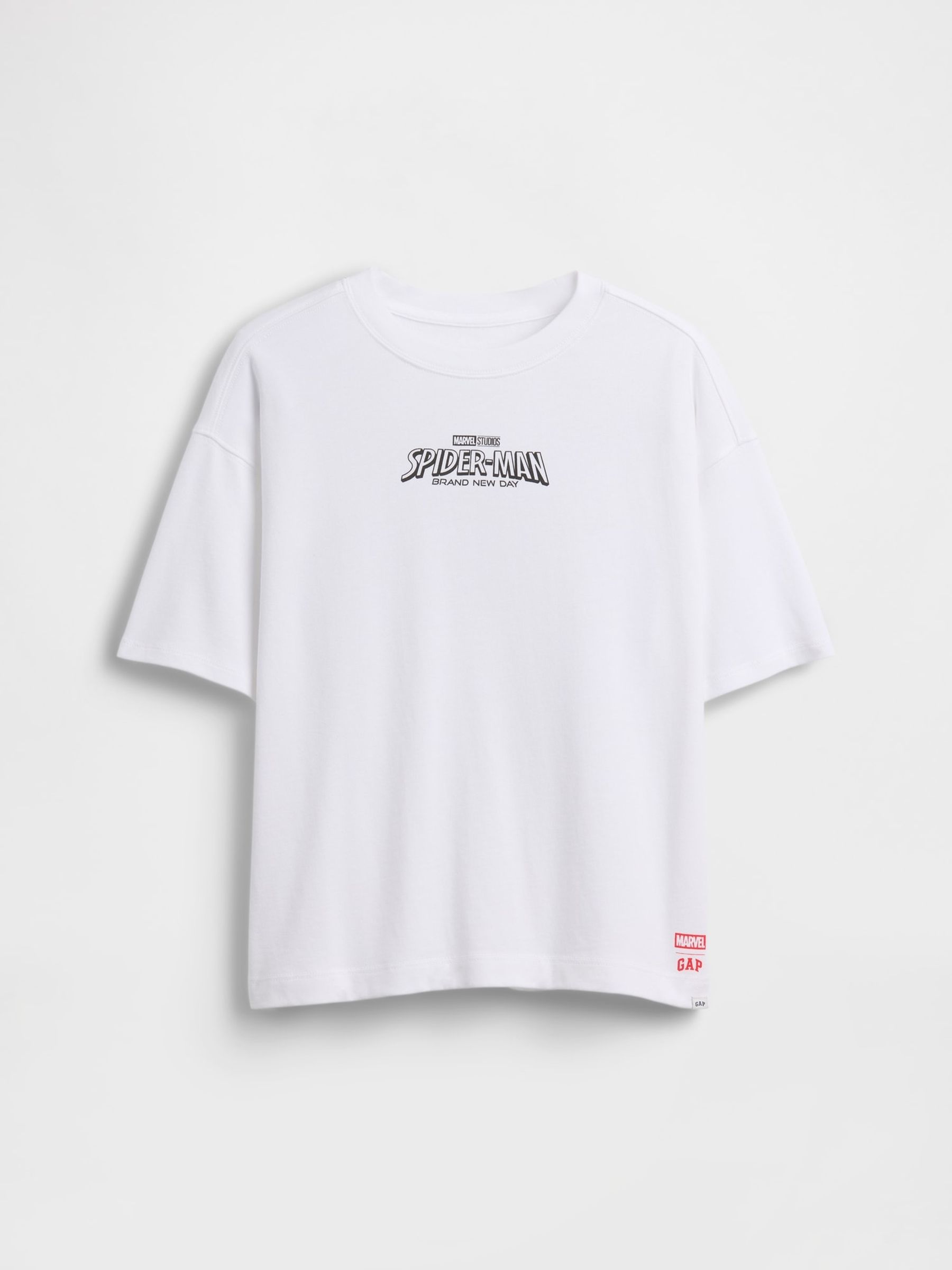 White Spider-Man Marvel Oversized Graphic Short Sleeve T-Shirt - Image 1 of 3