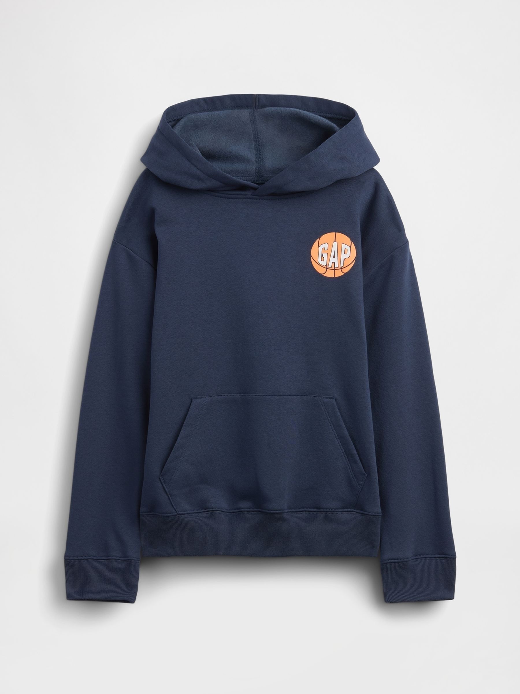 Navy Relaxed Graphic Hoodie - Image 1 of 3