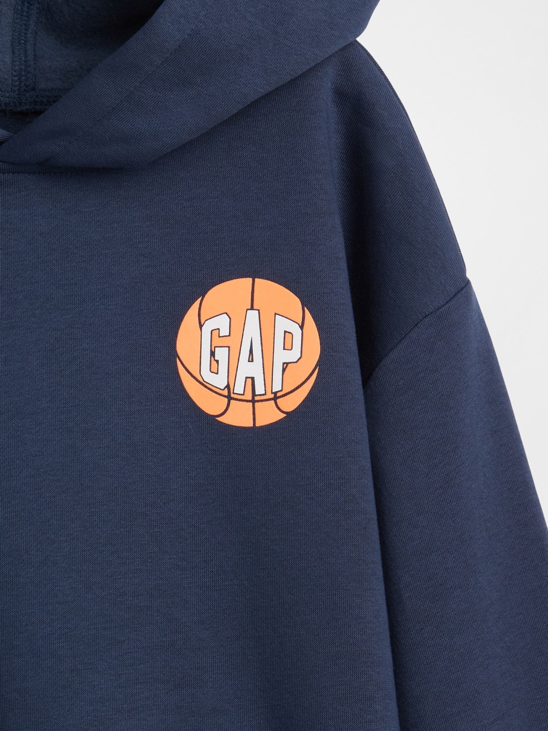 Navy Relaxed Graphic Hoodie - Image 3 of 3 Navy Relaxed Graphic Hoodie - Image 3 of 3