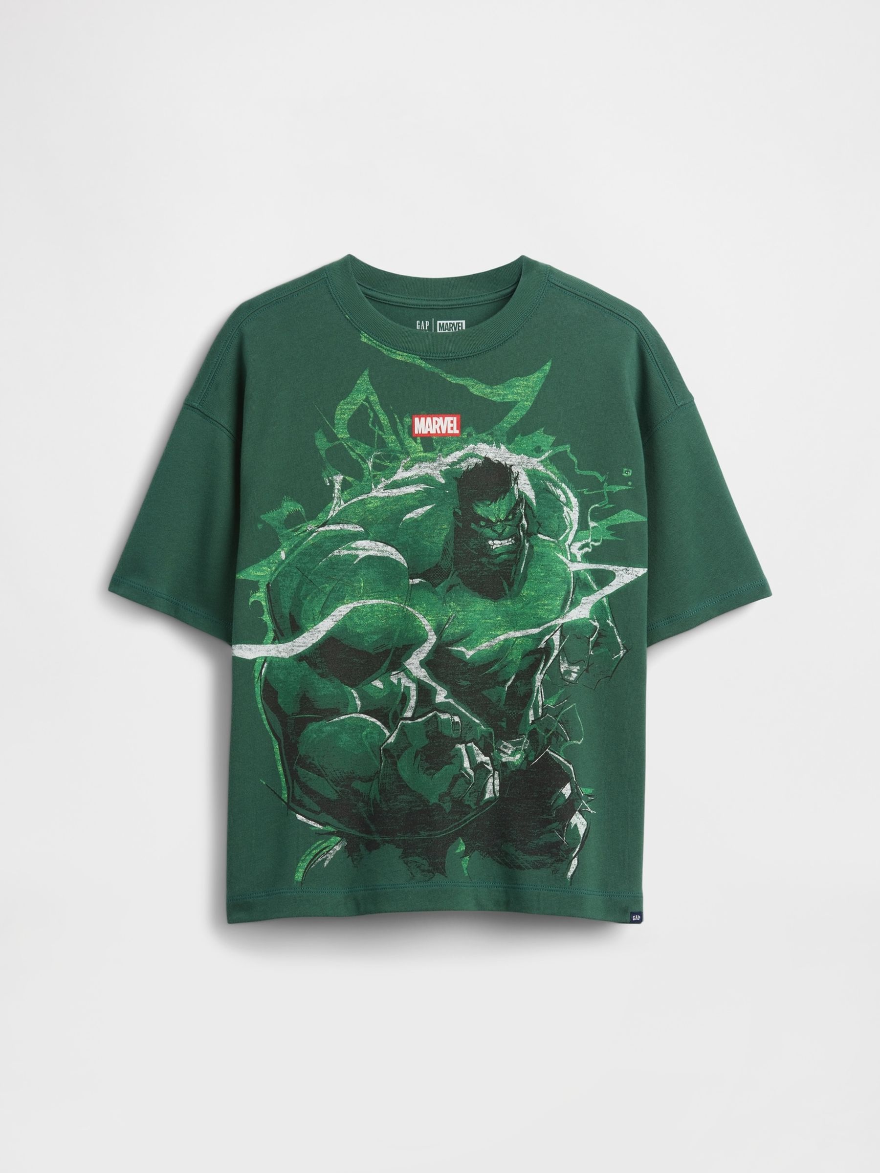 Green The Hulk Marvel Oversized Graphic Short Sleeve T-Shirt - Image 1 of 3