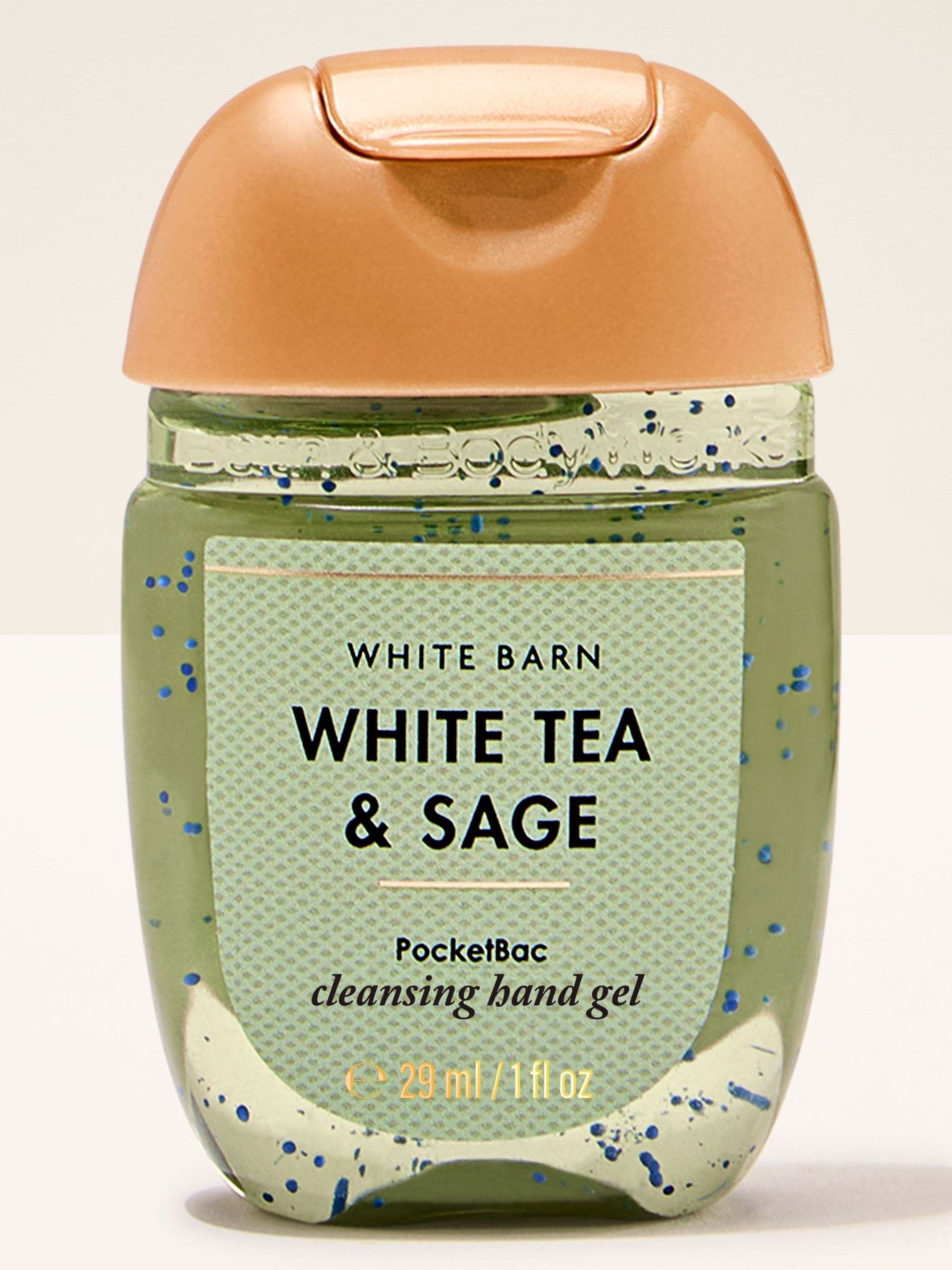 White Tea and Sage PocketBac Cleansing Hand Gel 29ml - Image 1 of 1 White Tea and Sage PocketBac Cleansing Hand Gel 29ml - Image 1 of 1