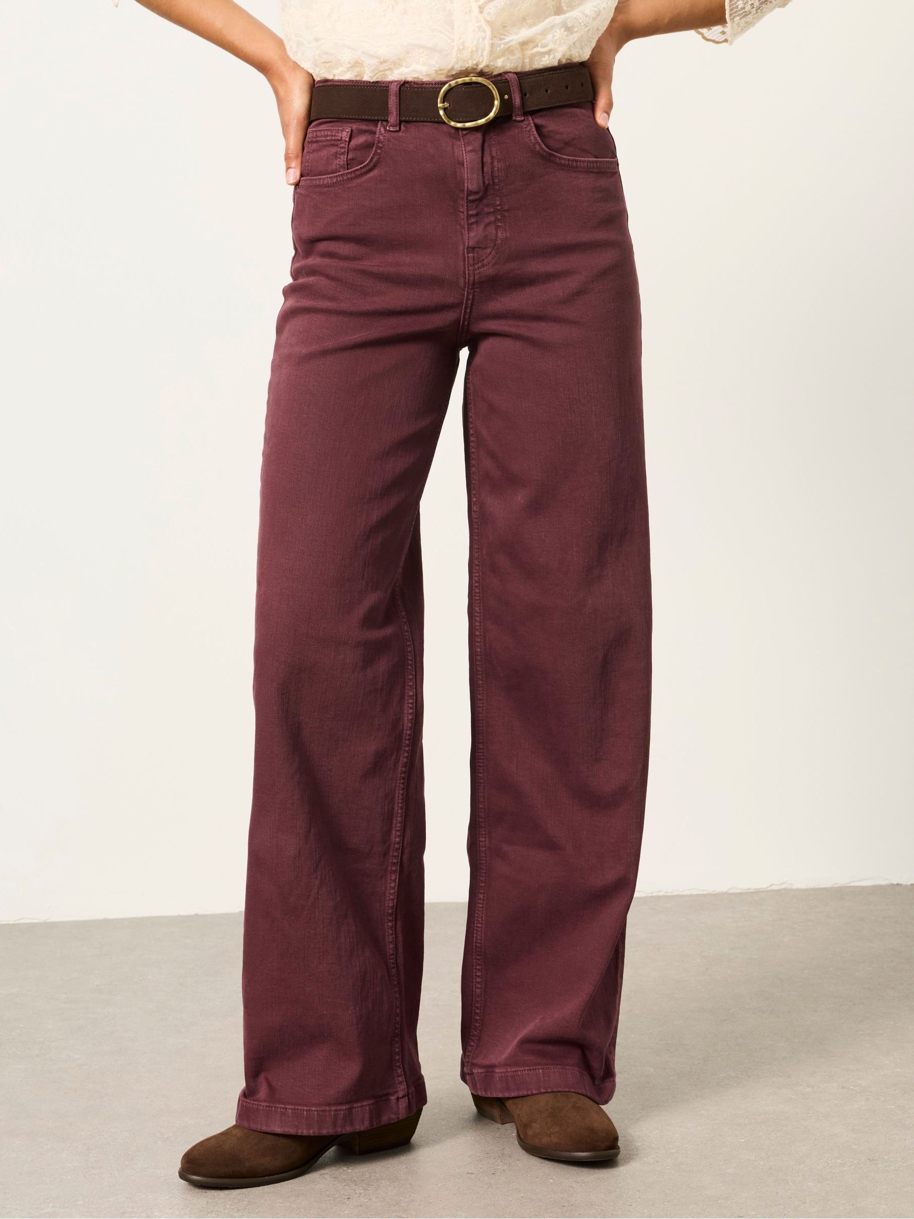 Welling Plum Purple Wide leg Jeans - Image 1 of 6