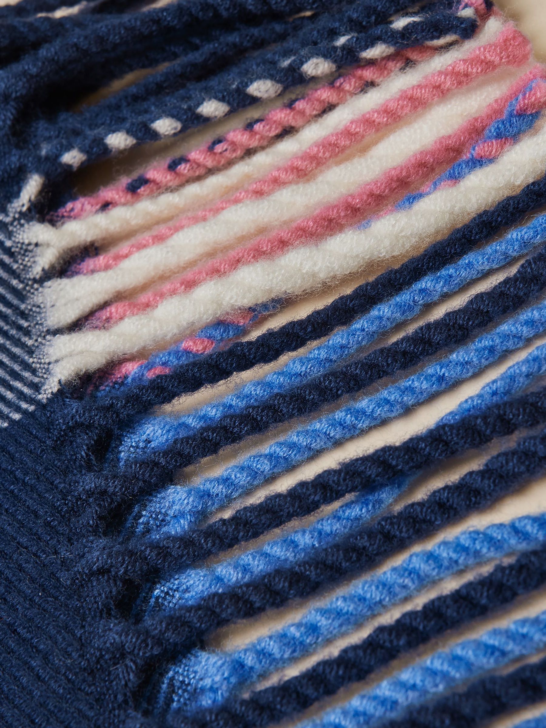 Langtree Blue & Pink Check Scarf - Image 6 of 6 Langtree Blue & Pink Check Scarf - Image 6 of 6