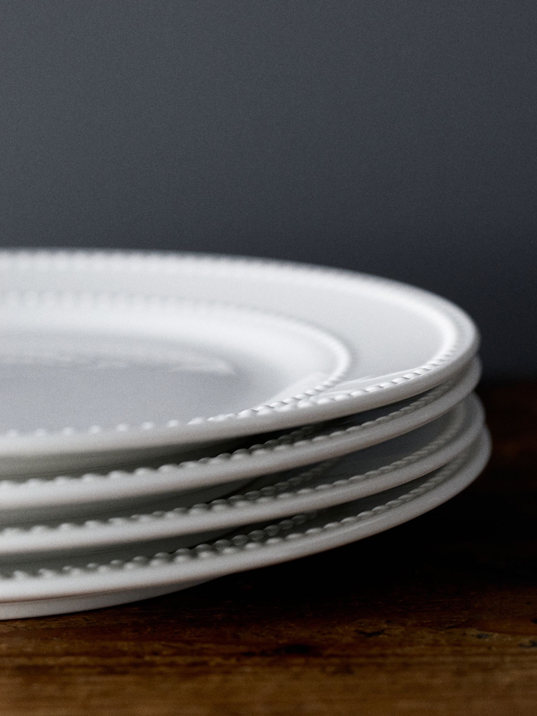 The Set 4 Pack White Bobble Dinner Plates - Image 1 of 3