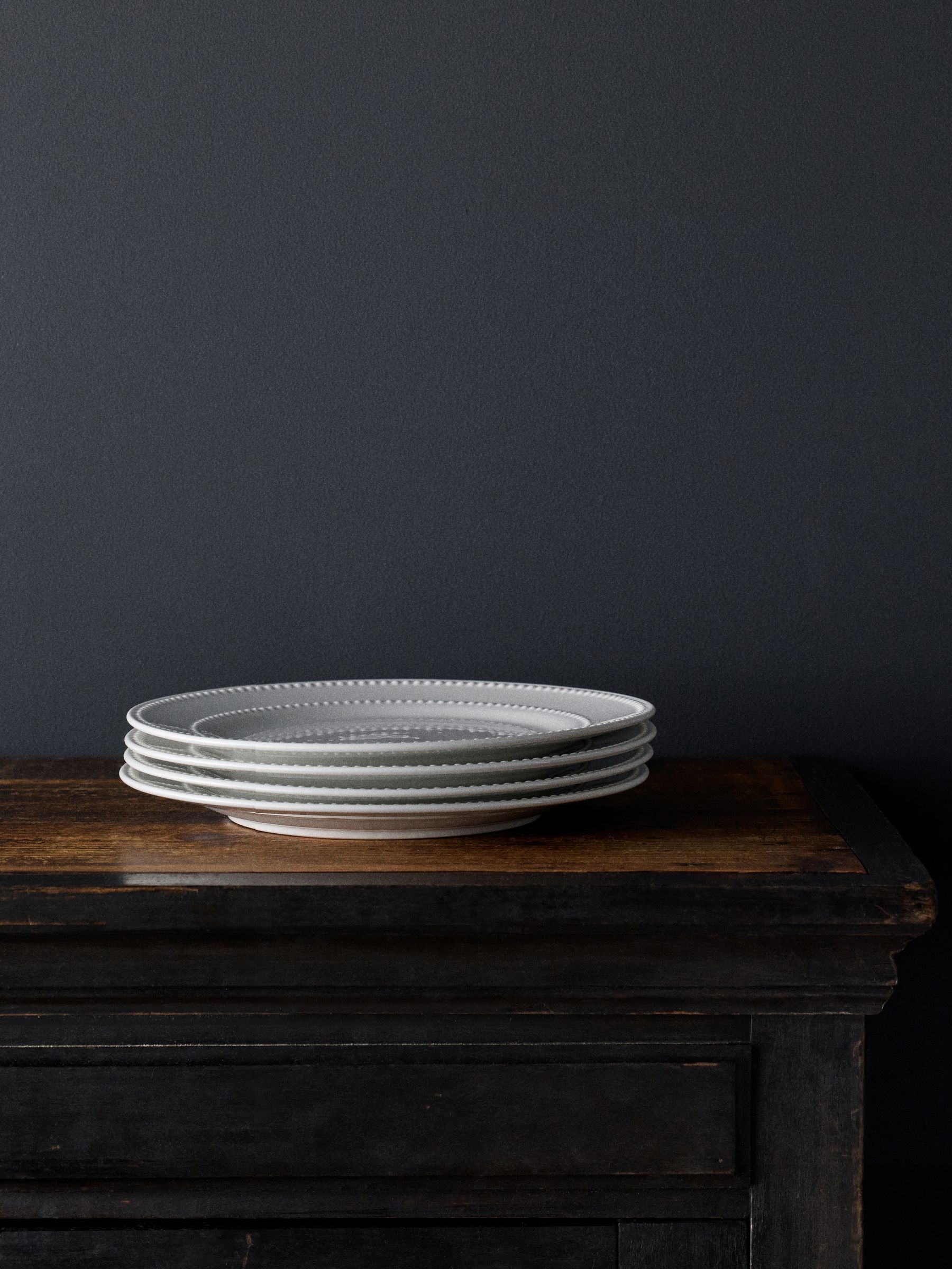 The Set 4 Pack White Bobble Dinner Plates - Image 2 of 3