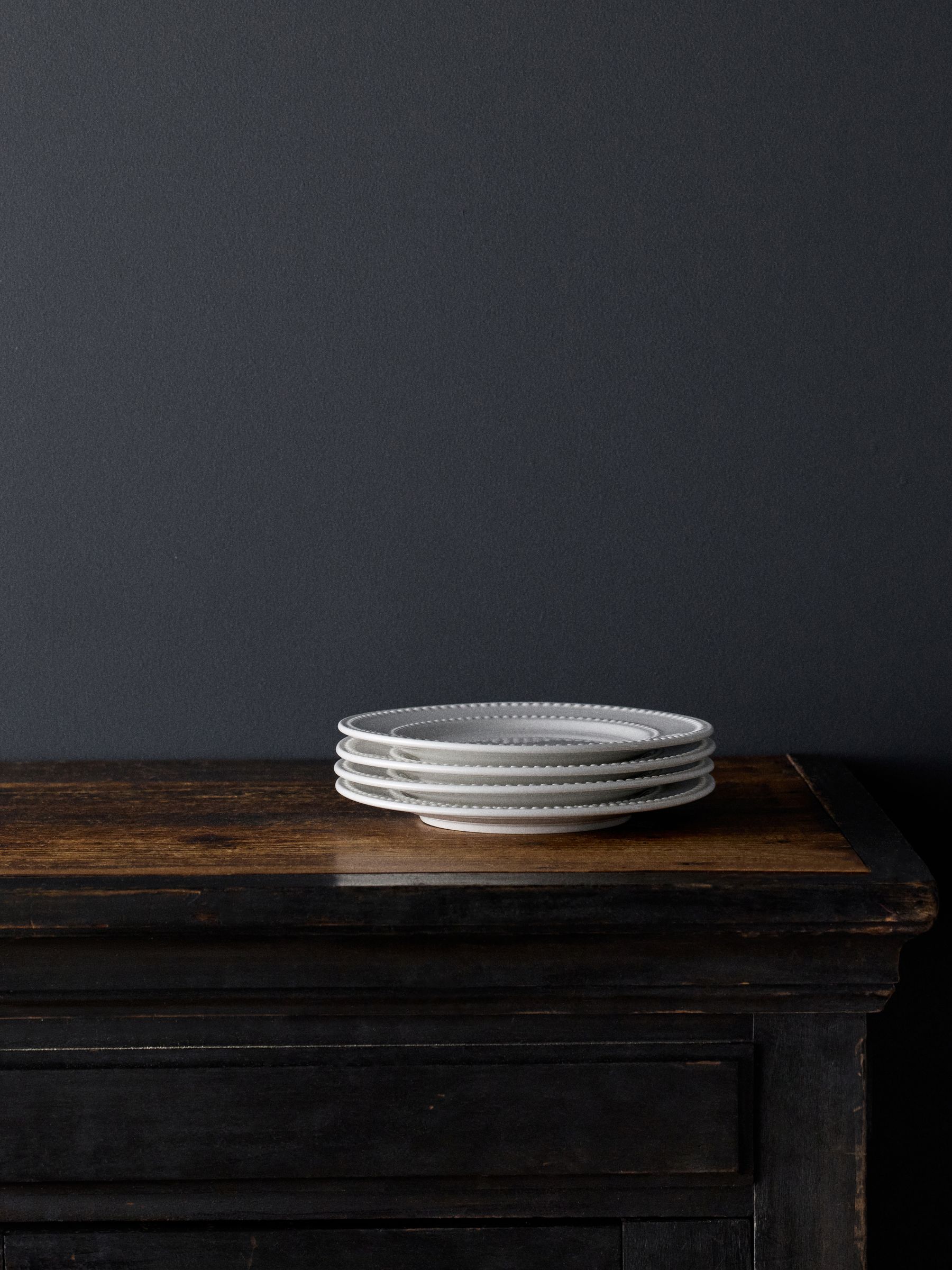 The Set 4 Pack White Bobble Side Plates - Image 2 of 3