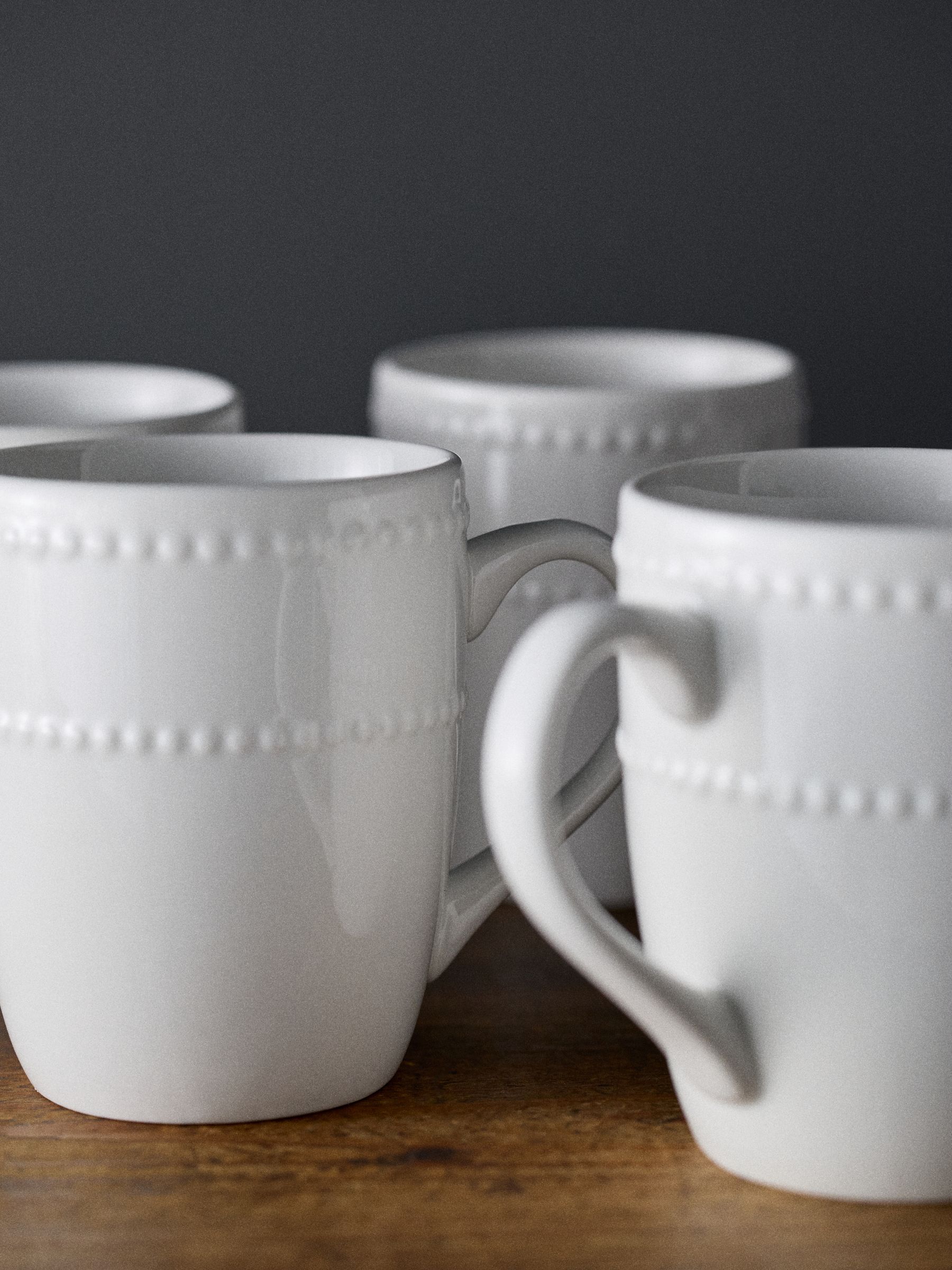The Set 4 Pack White Bobble Mugs - Image 1 of 3