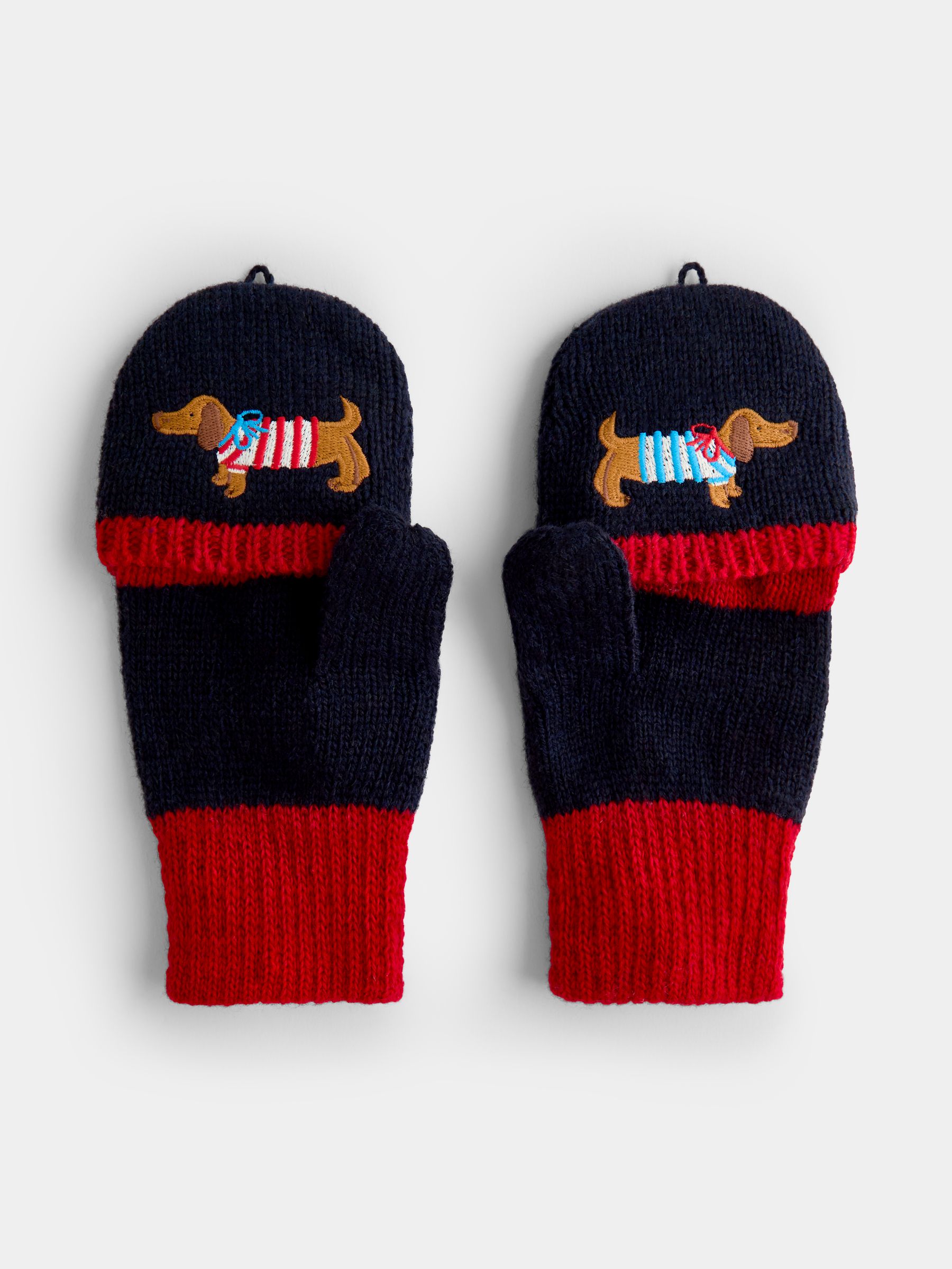 Navy Dachshund Convertible Mittens - Image 2 of 5