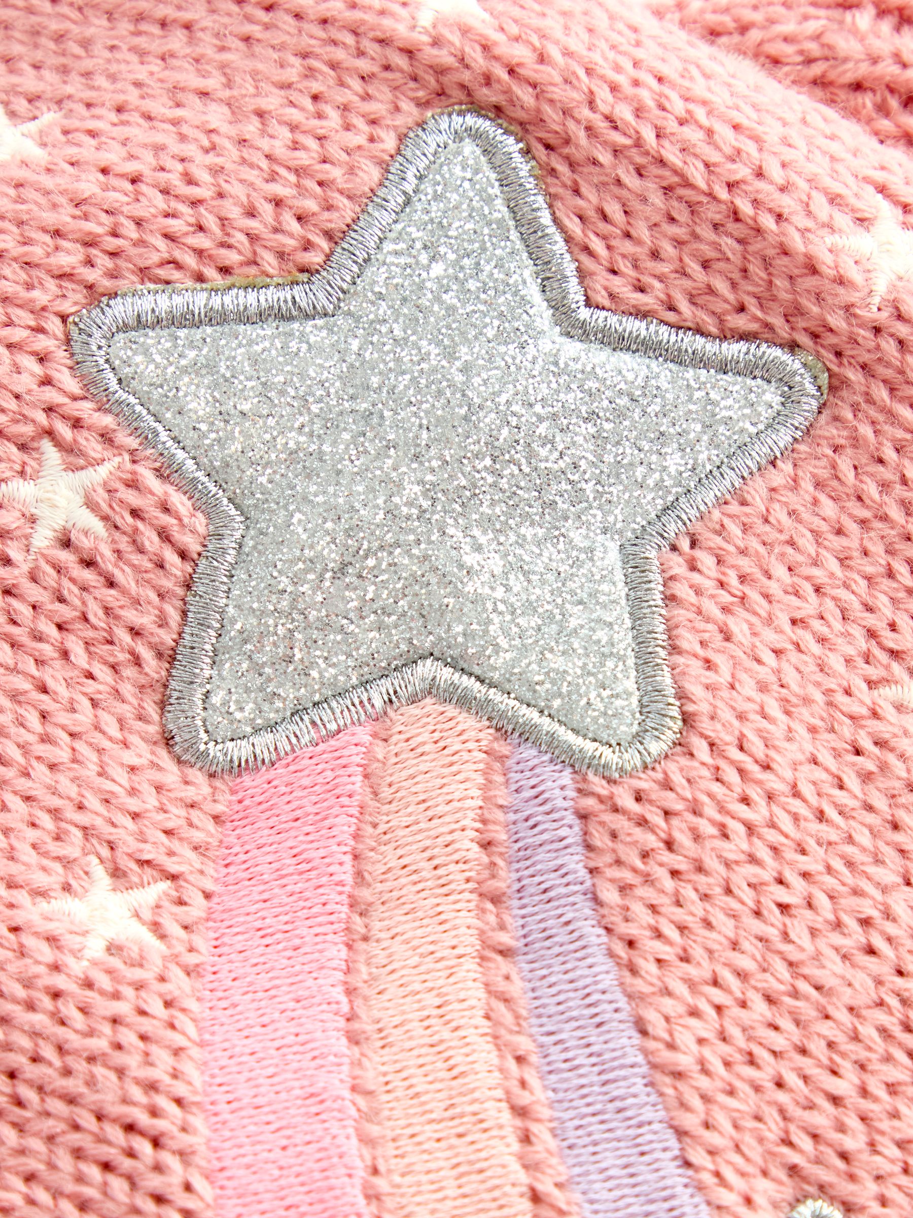 Pink Unicorn Knitted Scarf - Image 4 of 4 Pink Unicorn Knitted Scarf - Image 4 of 4