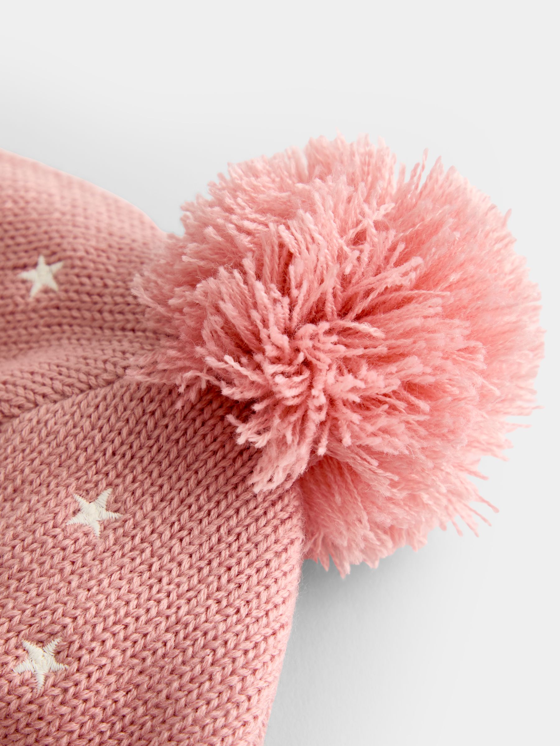 Pink Unicorn Pom Pom Knitted Hat - Image 4 of 4