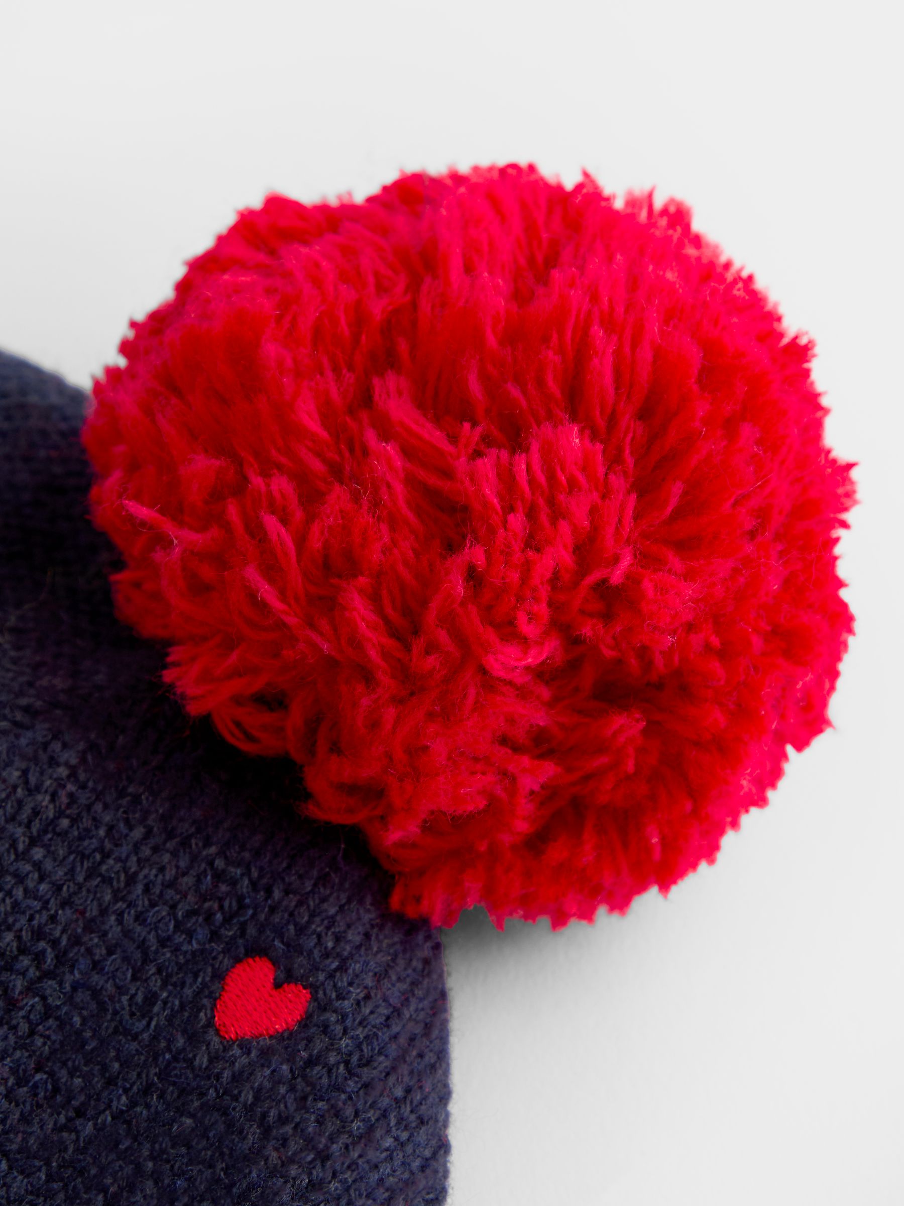Navy Dachshund Pom Pom Knitted Hat - Image 4 of 4