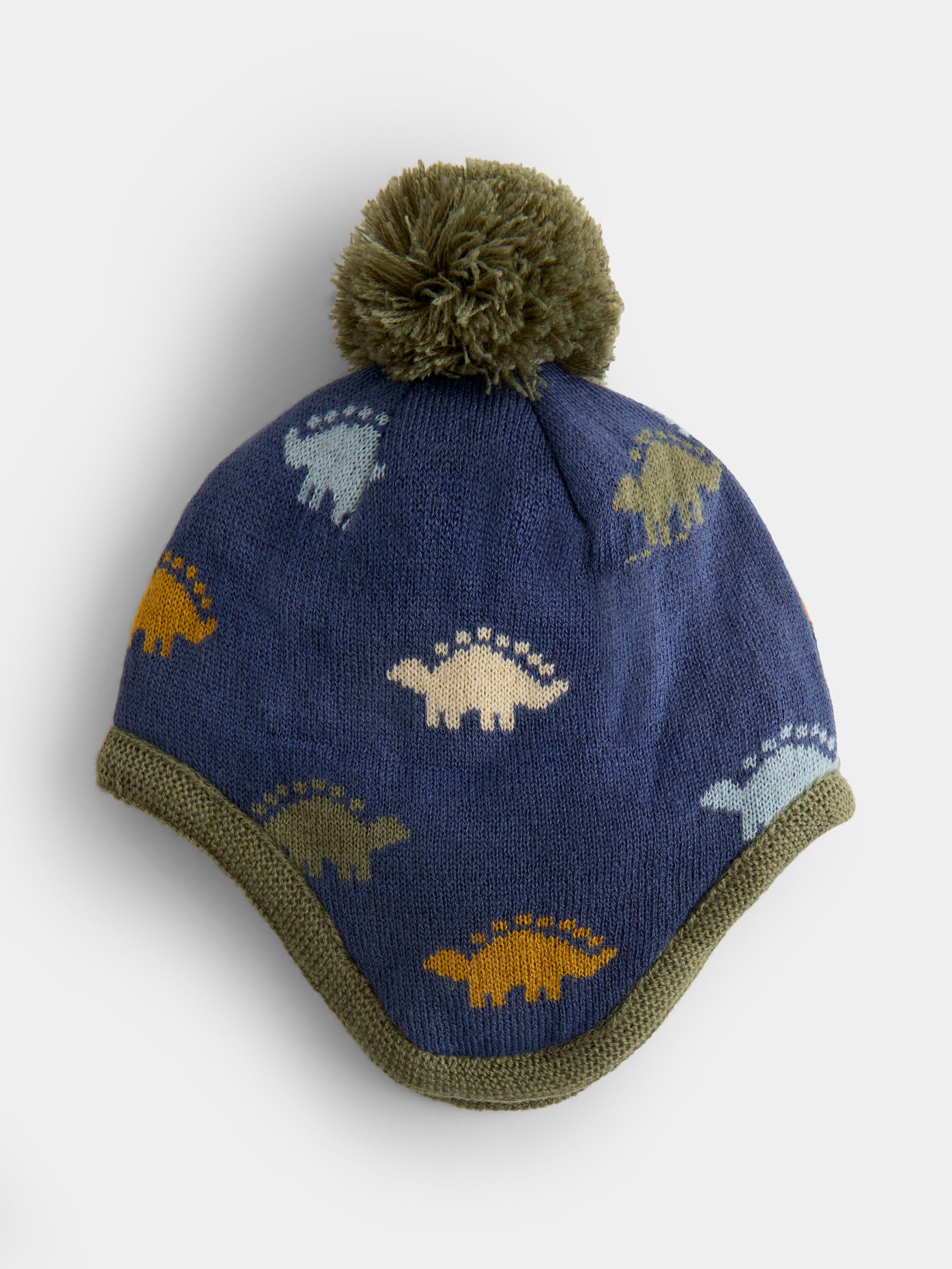 Green Dino Pom Pom Knitted Hat - Image 1 of 4