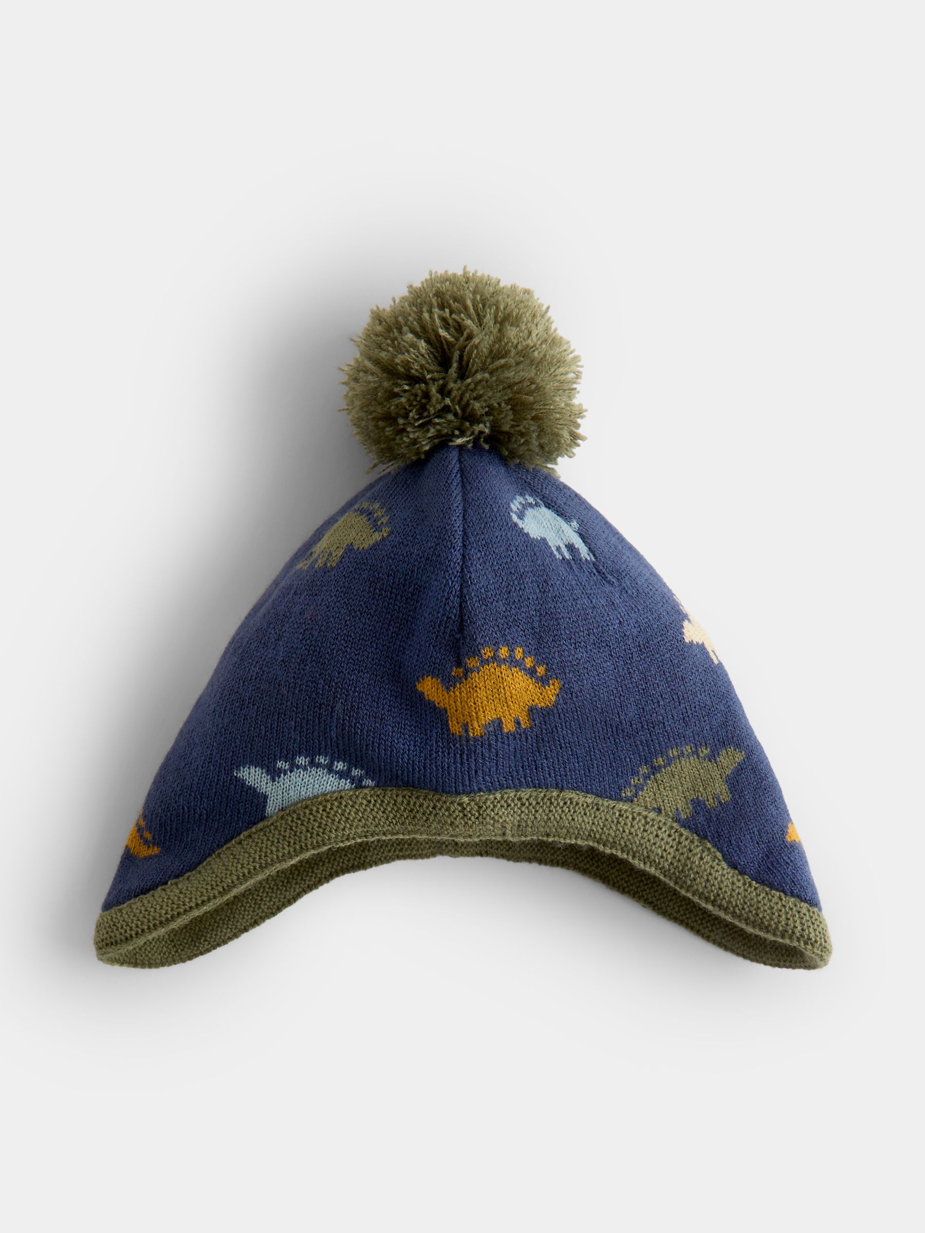 Green Dino Pom Pom Knitted Hat - Image 2 of 4