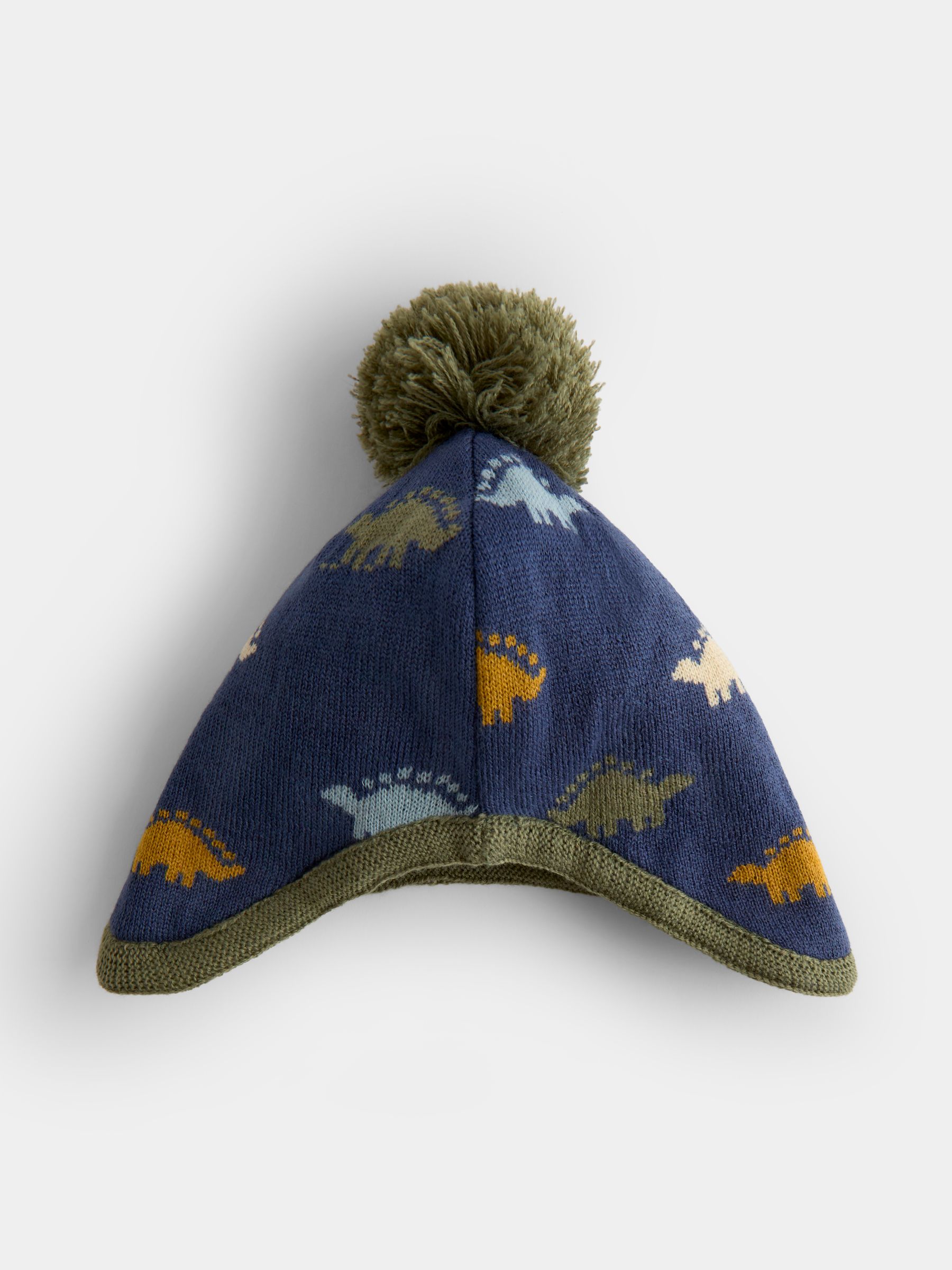 Green Dino Pom Pom Knitted Hat - Image 3 of 4