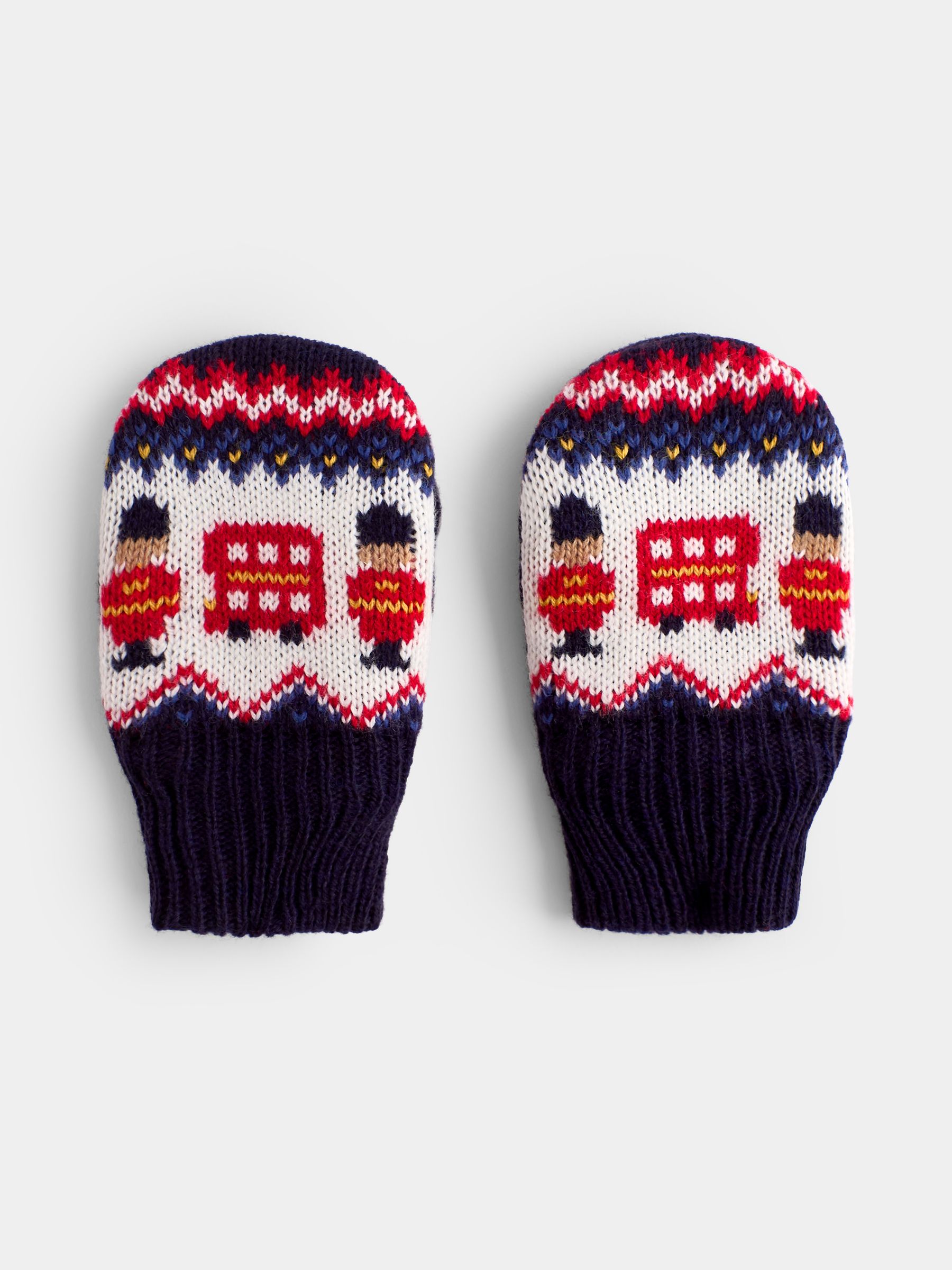 Navy London Knitted Hat and Mitten Set - Image 4 of 7