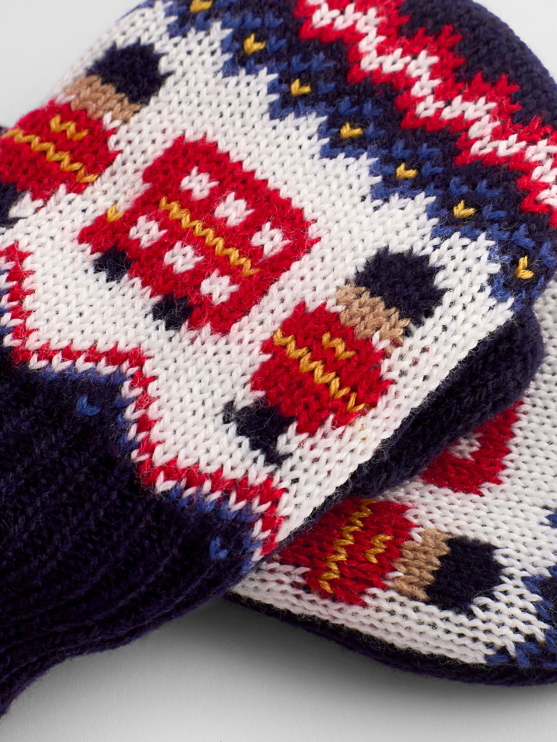 Navy London Knitted Hat and Mitten Set - Image 6 of 7