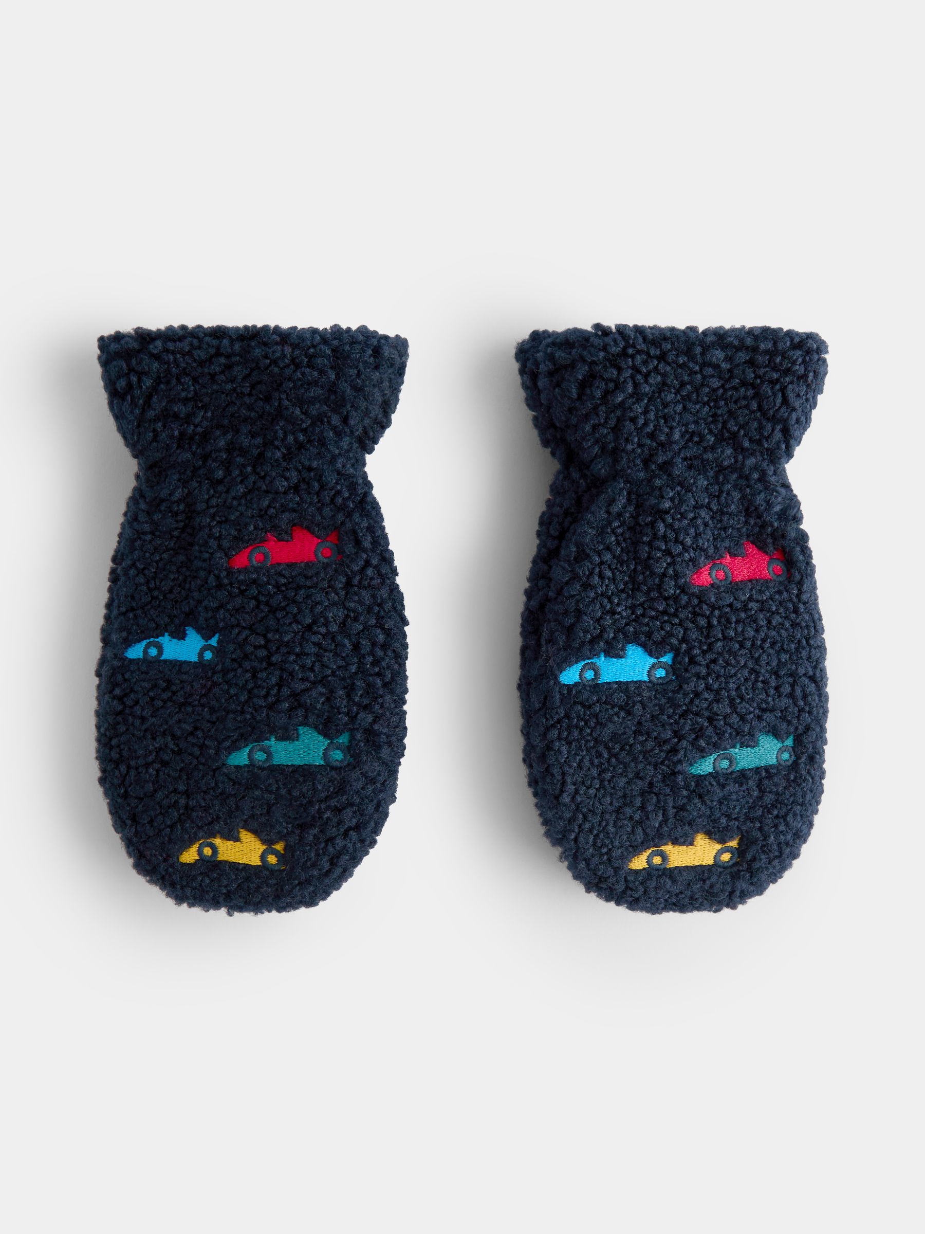 Navy Race Car Borg Mittens - Image 1 of 4
