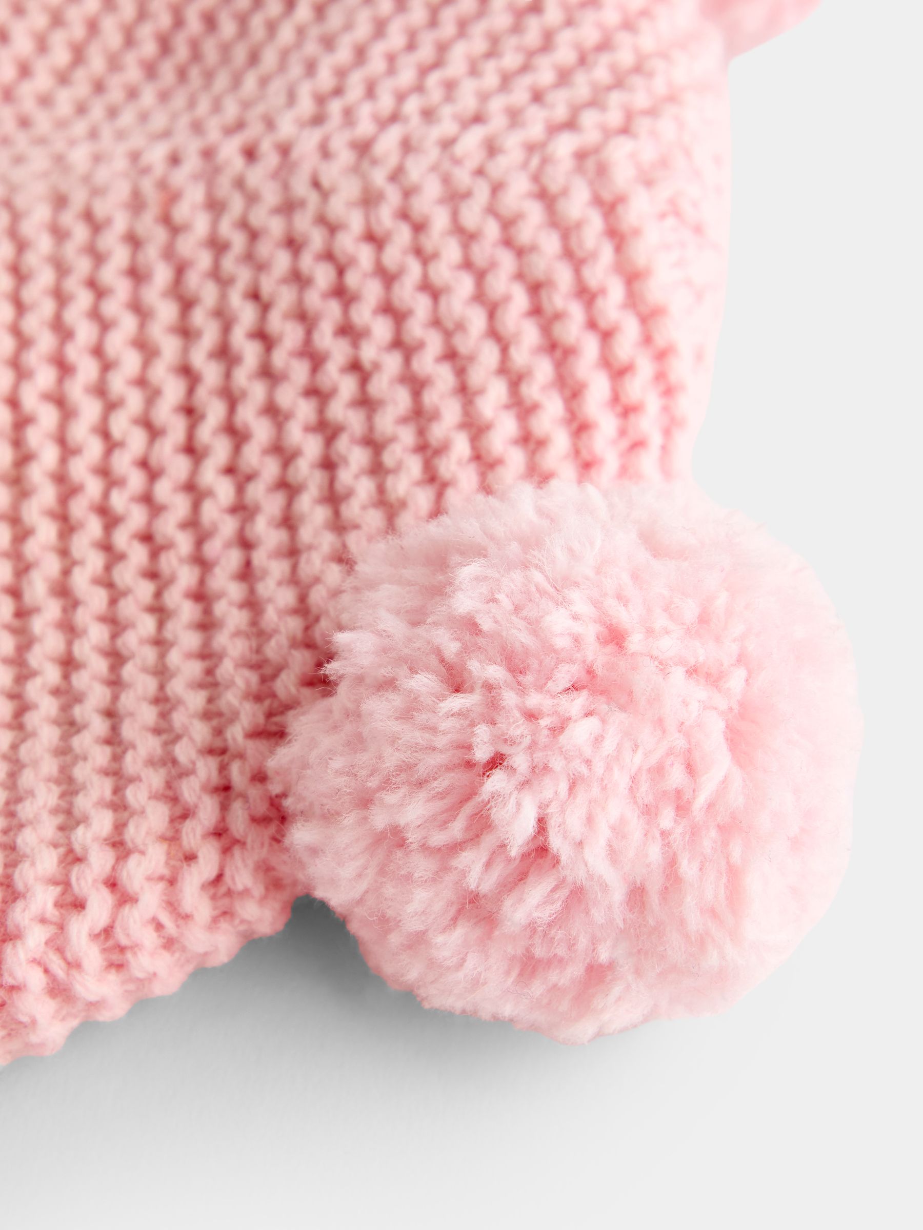 Pink Pom Pom Knitted Hat - Image 4 of 4