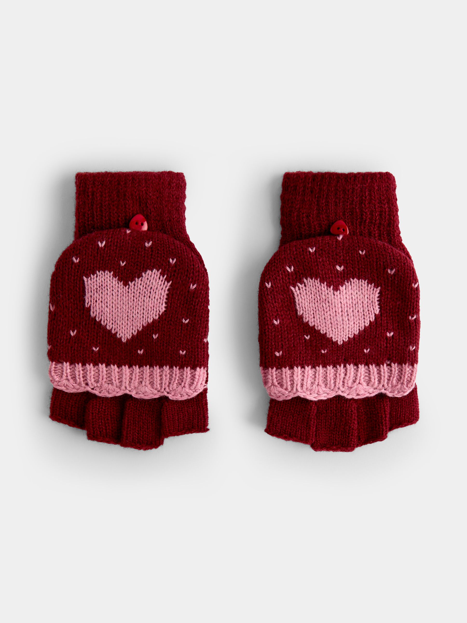 Berry Heart Convertible Mittens - Image 1 of 5