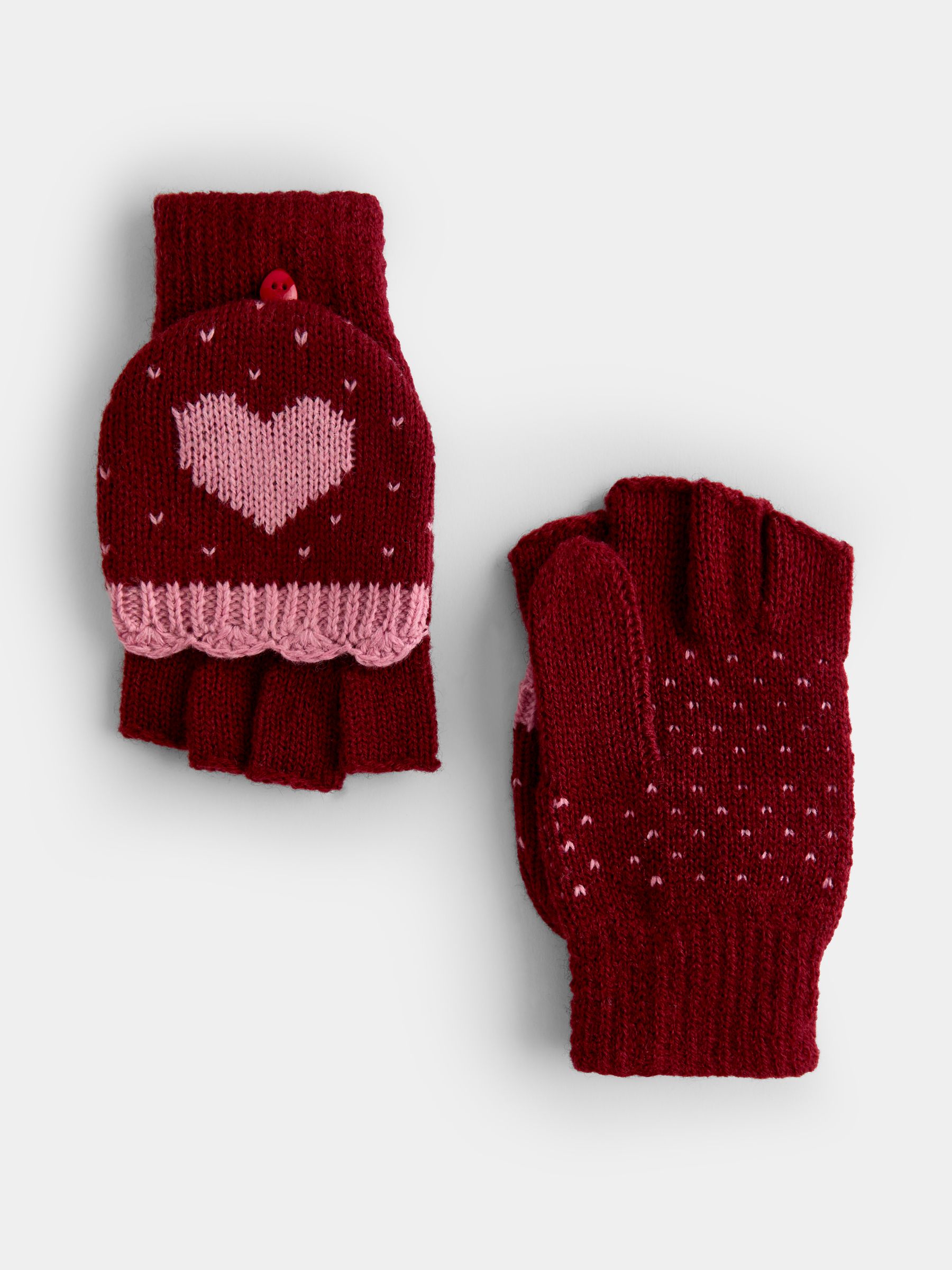 Berry Heart Convertible Mittens - Image 4 of 5