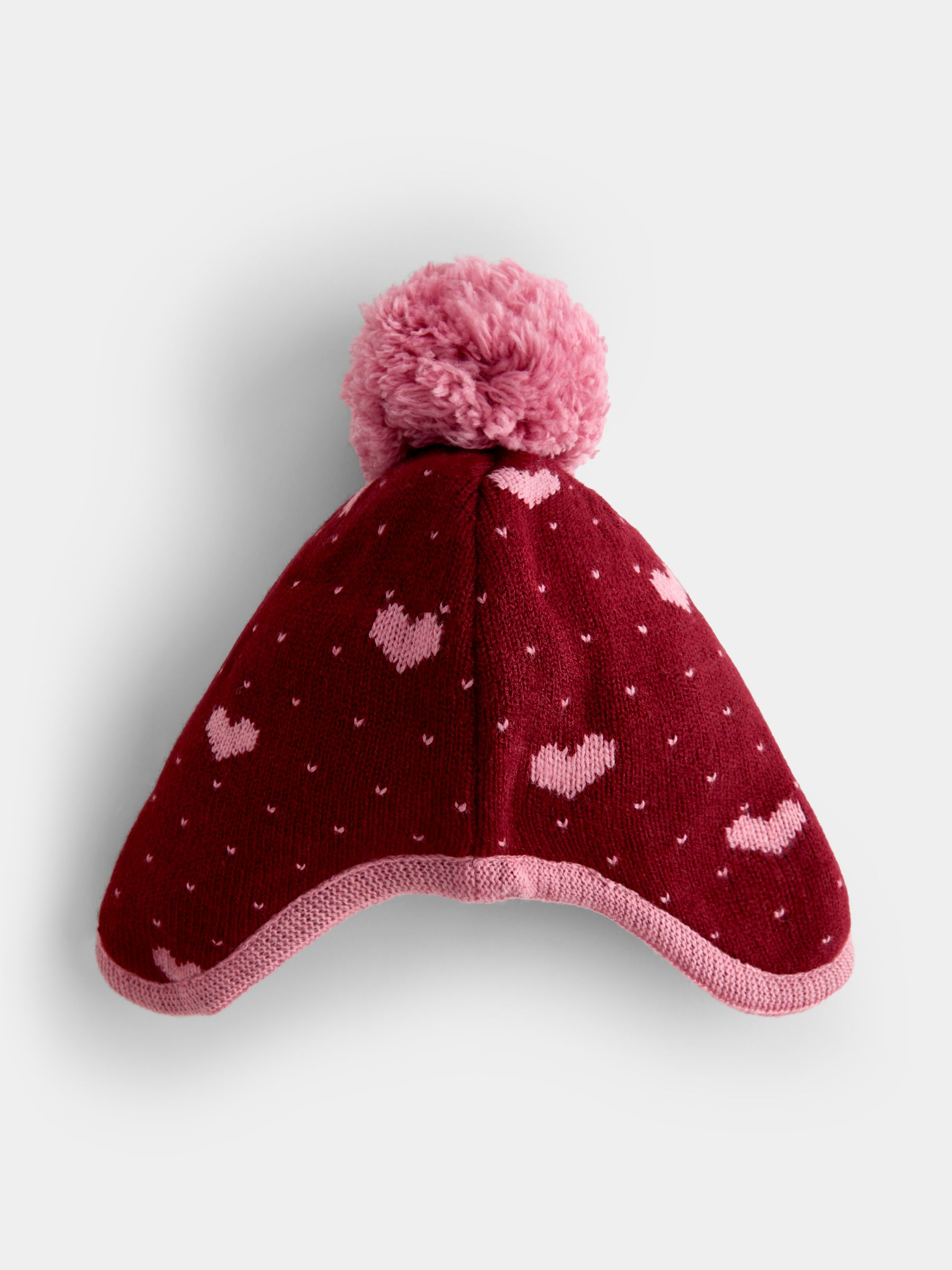 Berry Heart Pom Pom Knitted Hat - Image 3 of 4